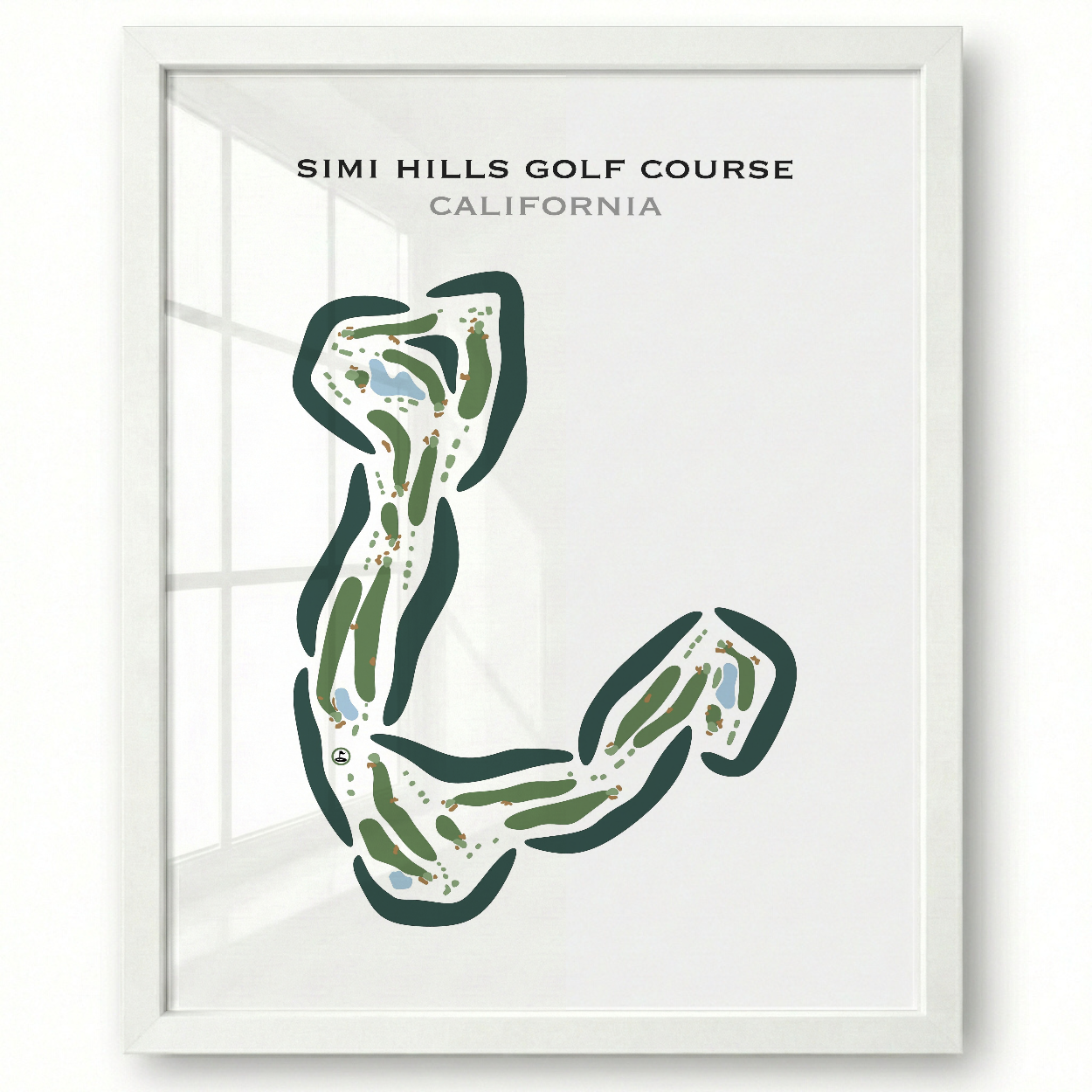 Simi Hills Golf Course, California - Printed Golf Courses