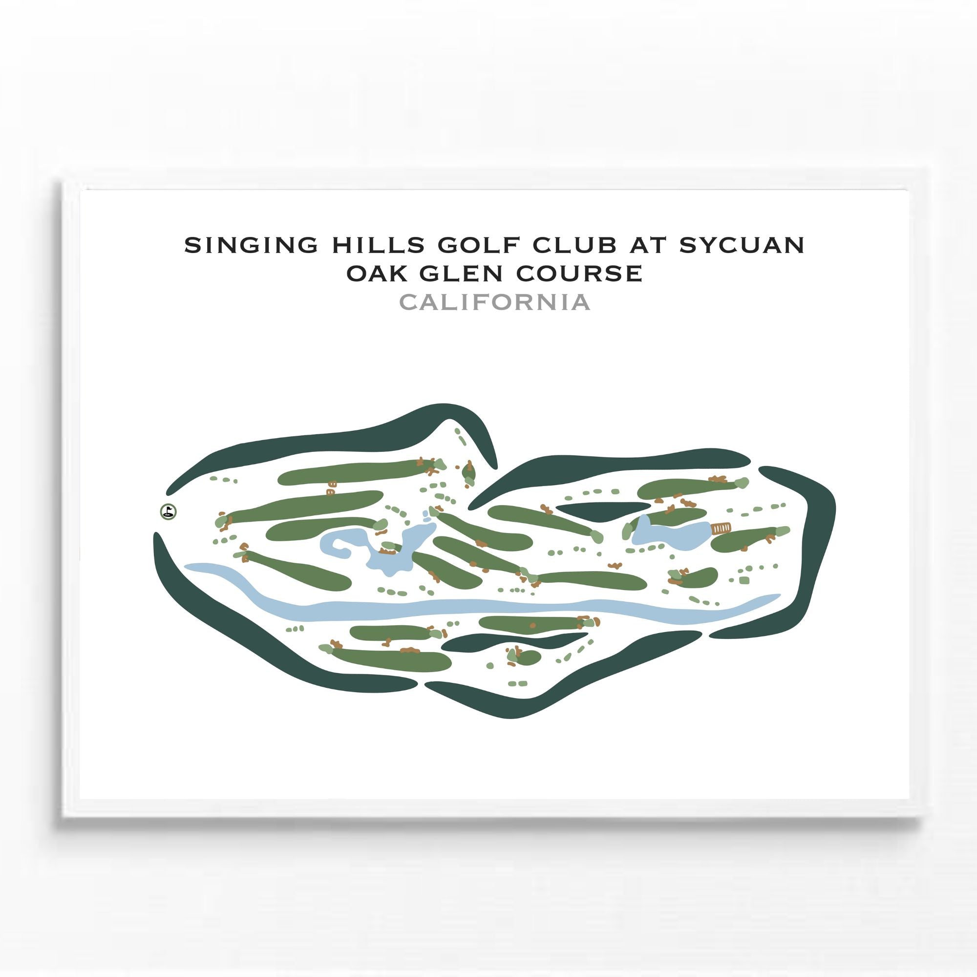 Singing Hills Golf Resort at Sycuan - Oak Glen Course, California - Printed Golf Courses
