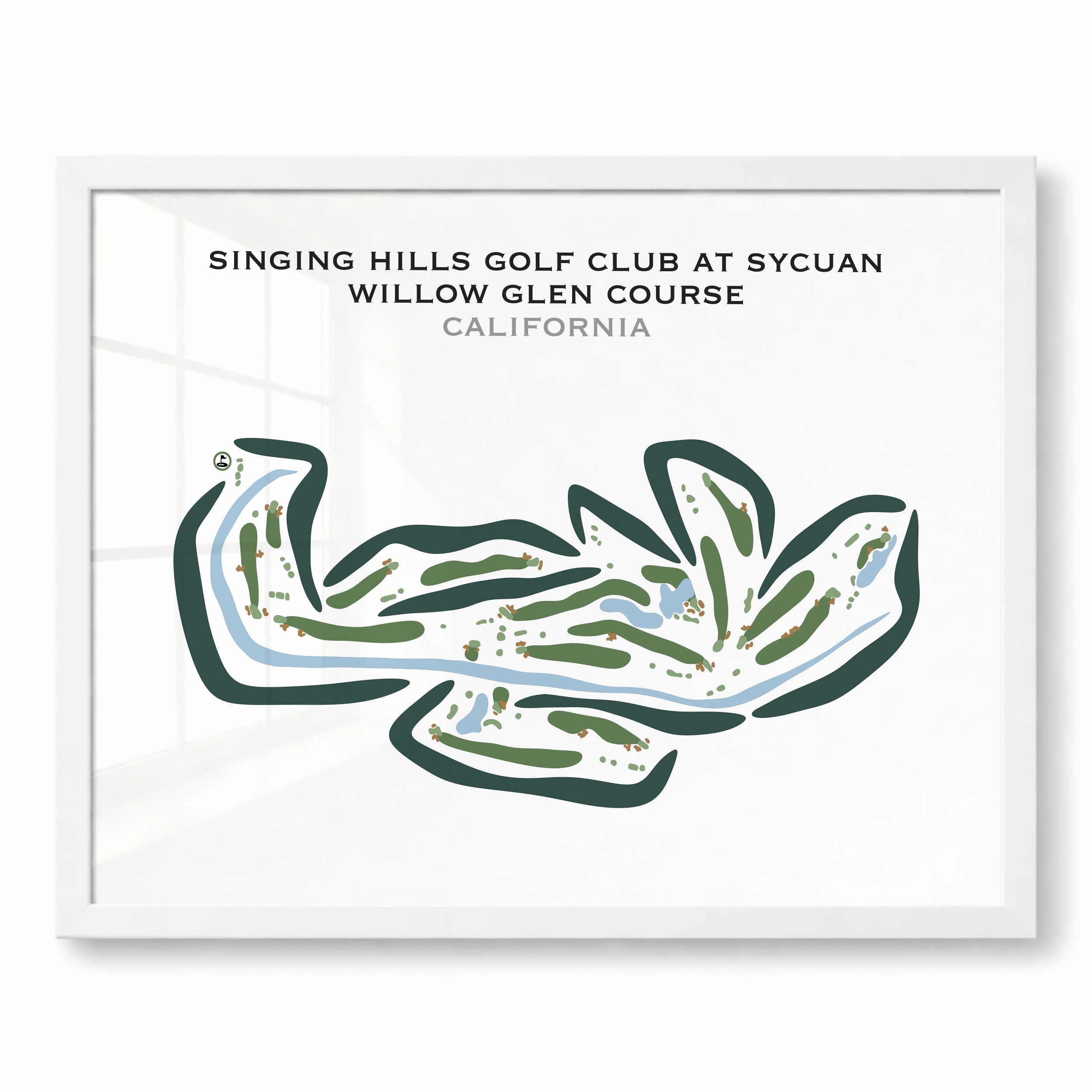 Willow Glen Golf Course at Singing Hills Golf Club, California - Printed Golf Courses