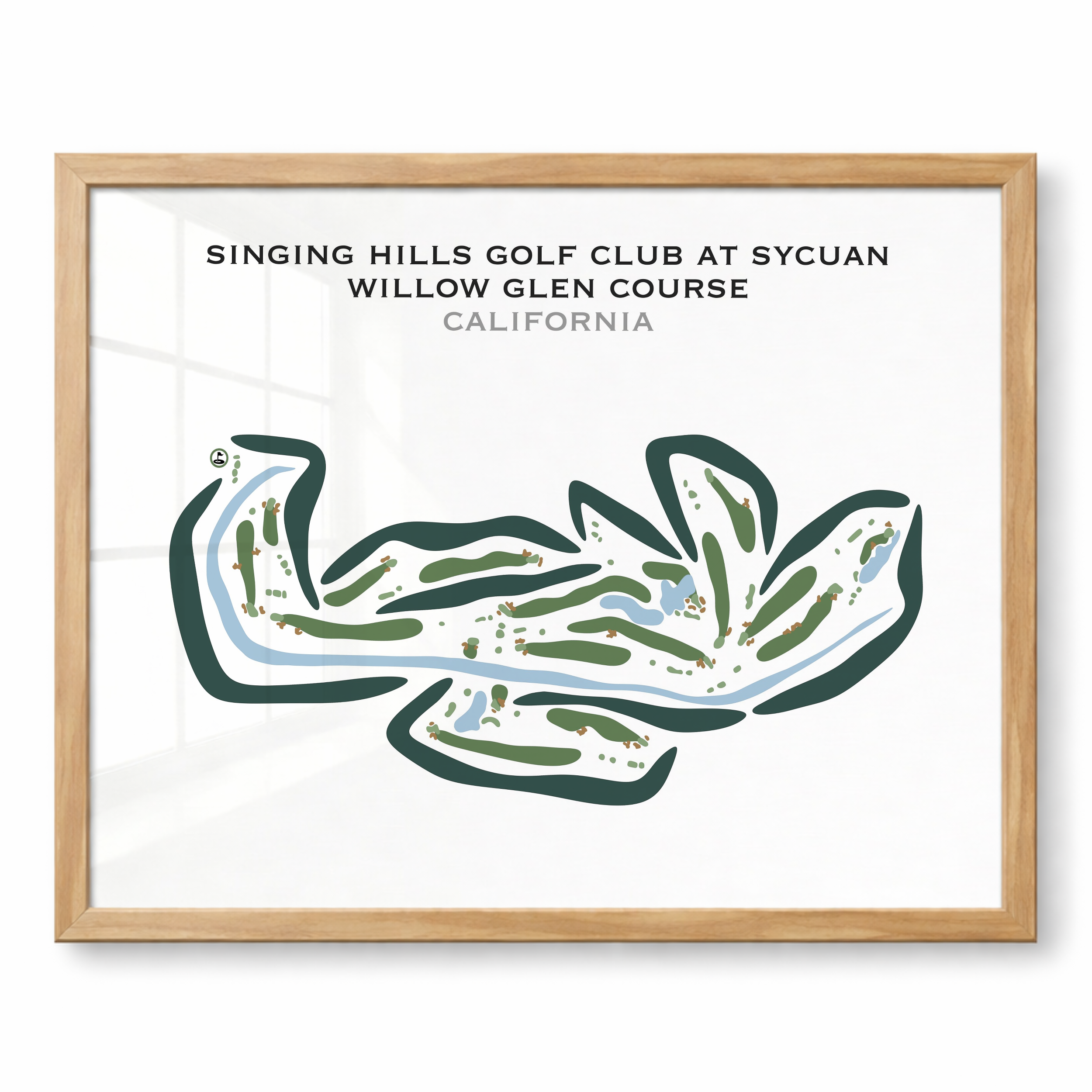 Willow Glen Golf Course at Singing Hills Golf Club, California - Printed Golf Courses