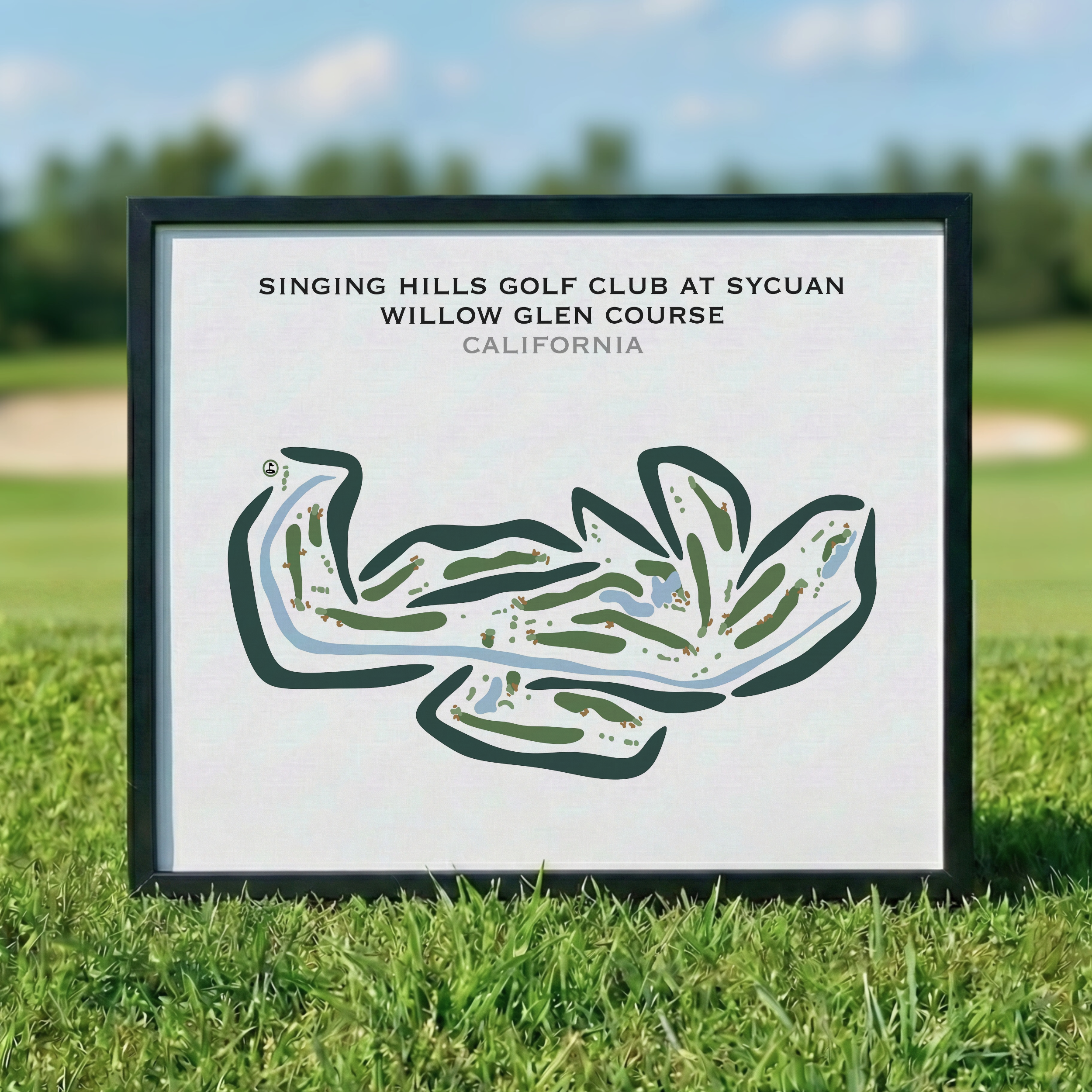 Willow Glen Golf Course at Singing Hills Golf Club, California - Printed Golf Courses