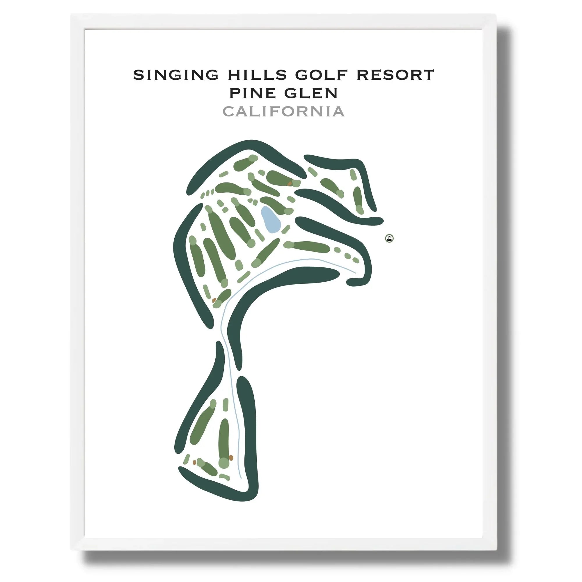 Singing Hills Golf Resort, Pine Glen, California - Printed Golf Courses