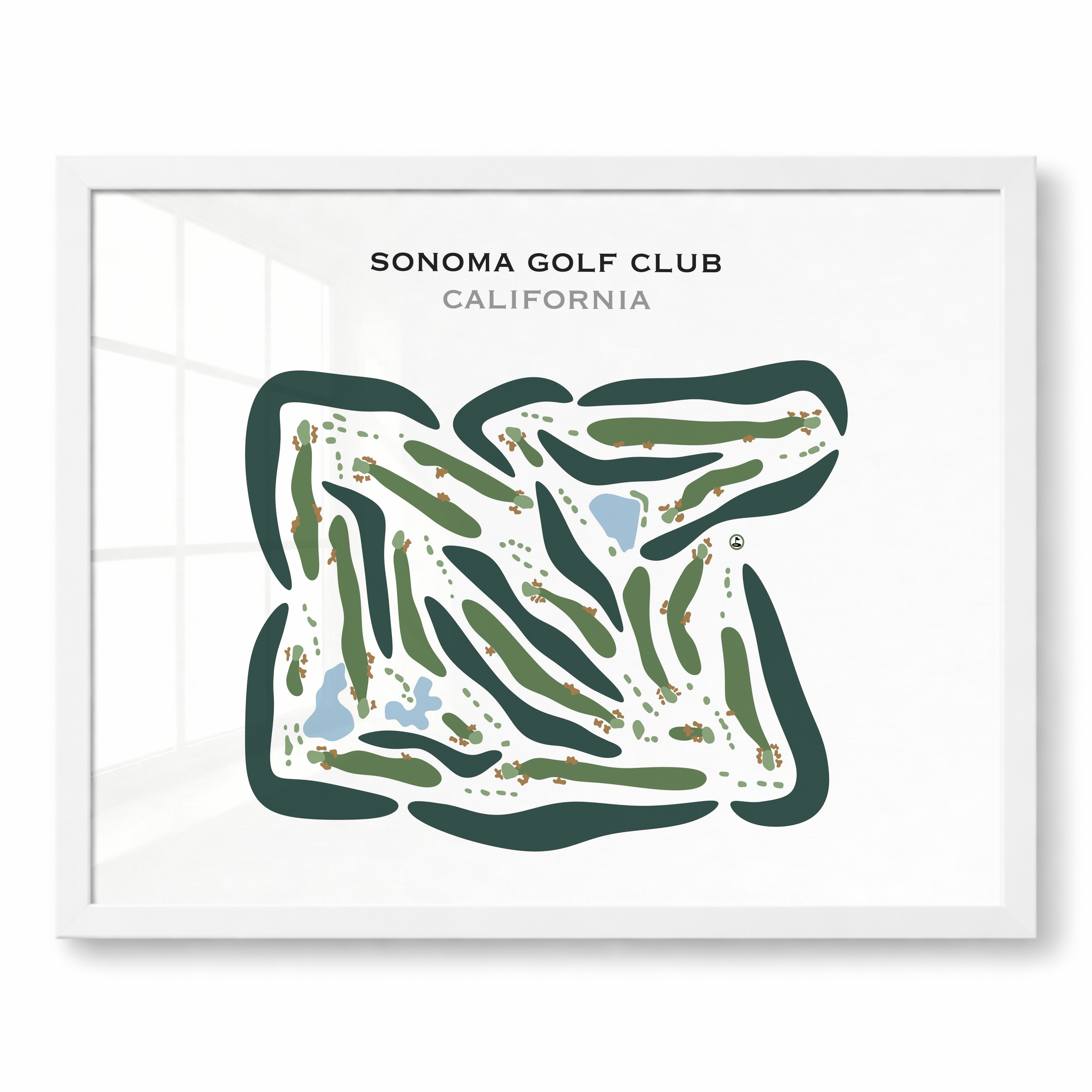 Sonoma Golf Club, California - Printed Golf Course