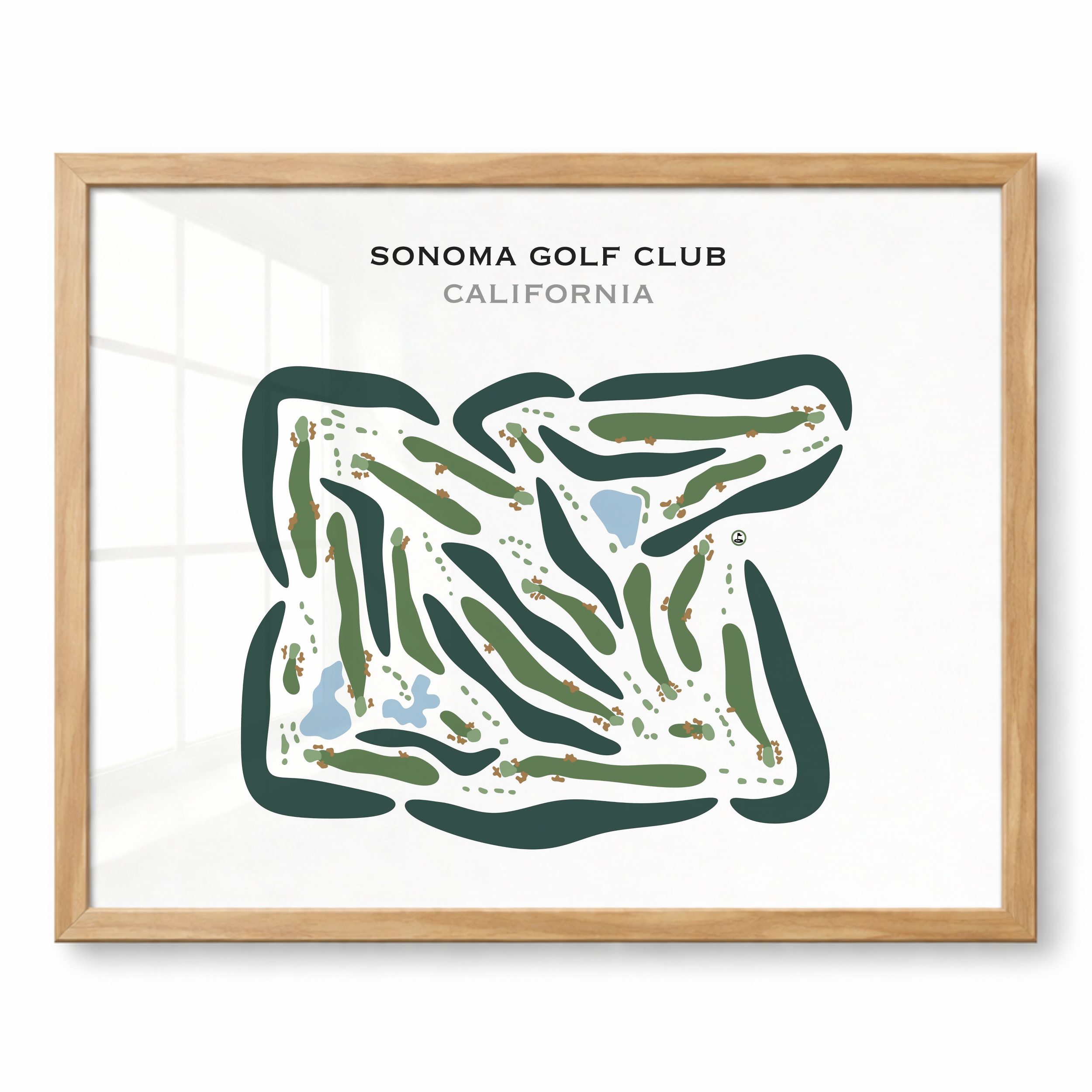 Sonoma Golf Club, California - Printed Golf Course