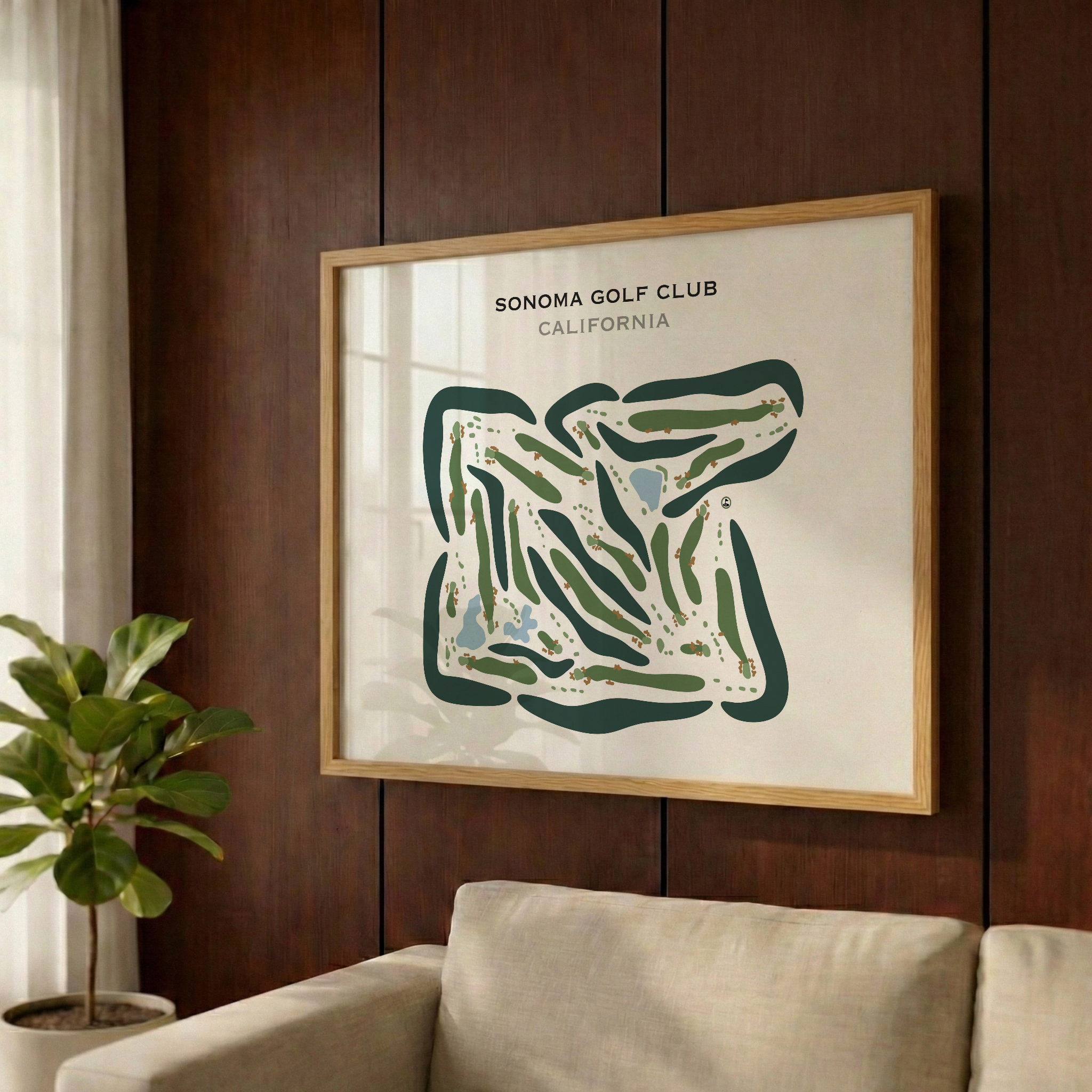 Sonoma Golf Club, California - Printed Golf Course