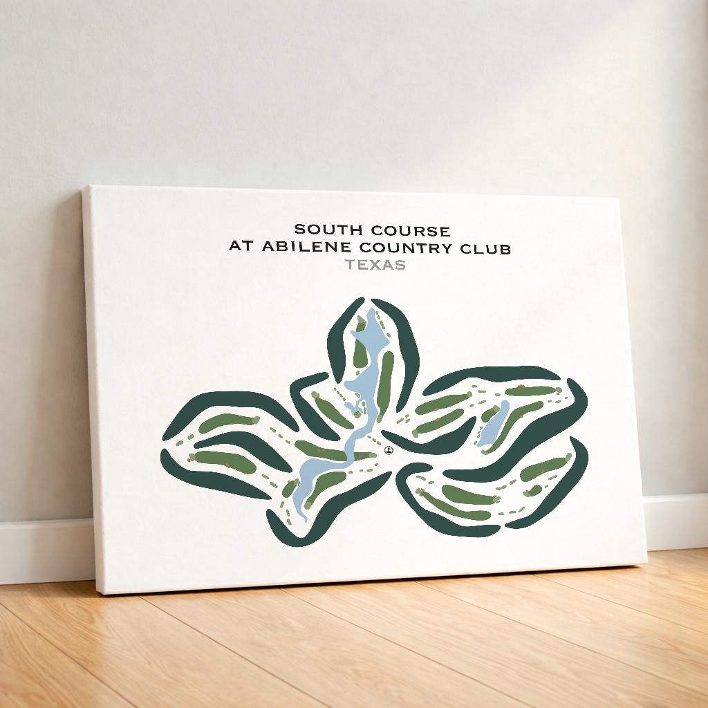 South Course at Abilene Country Club, Texas - Printed Golf Courses
