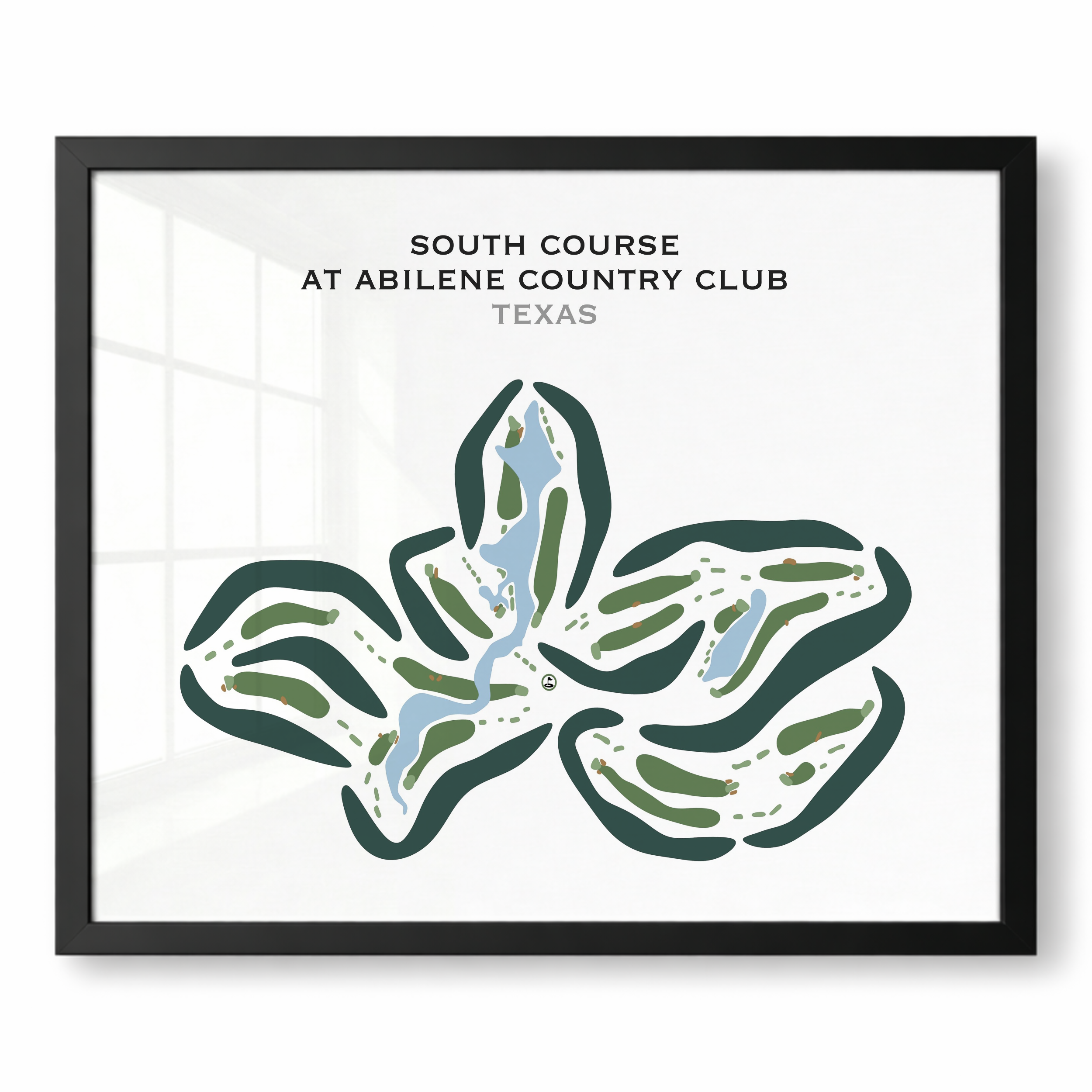 South Course at Abilene Country Club, Texas - Printed Golf Courses