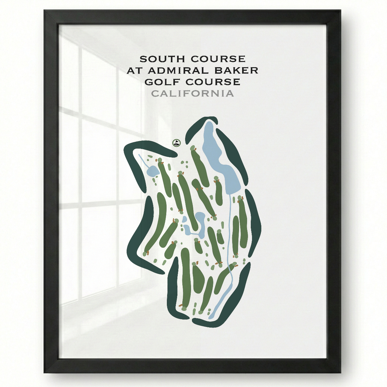 South Course at Admiral Baker Golf Course, California - Printed Golf Courses