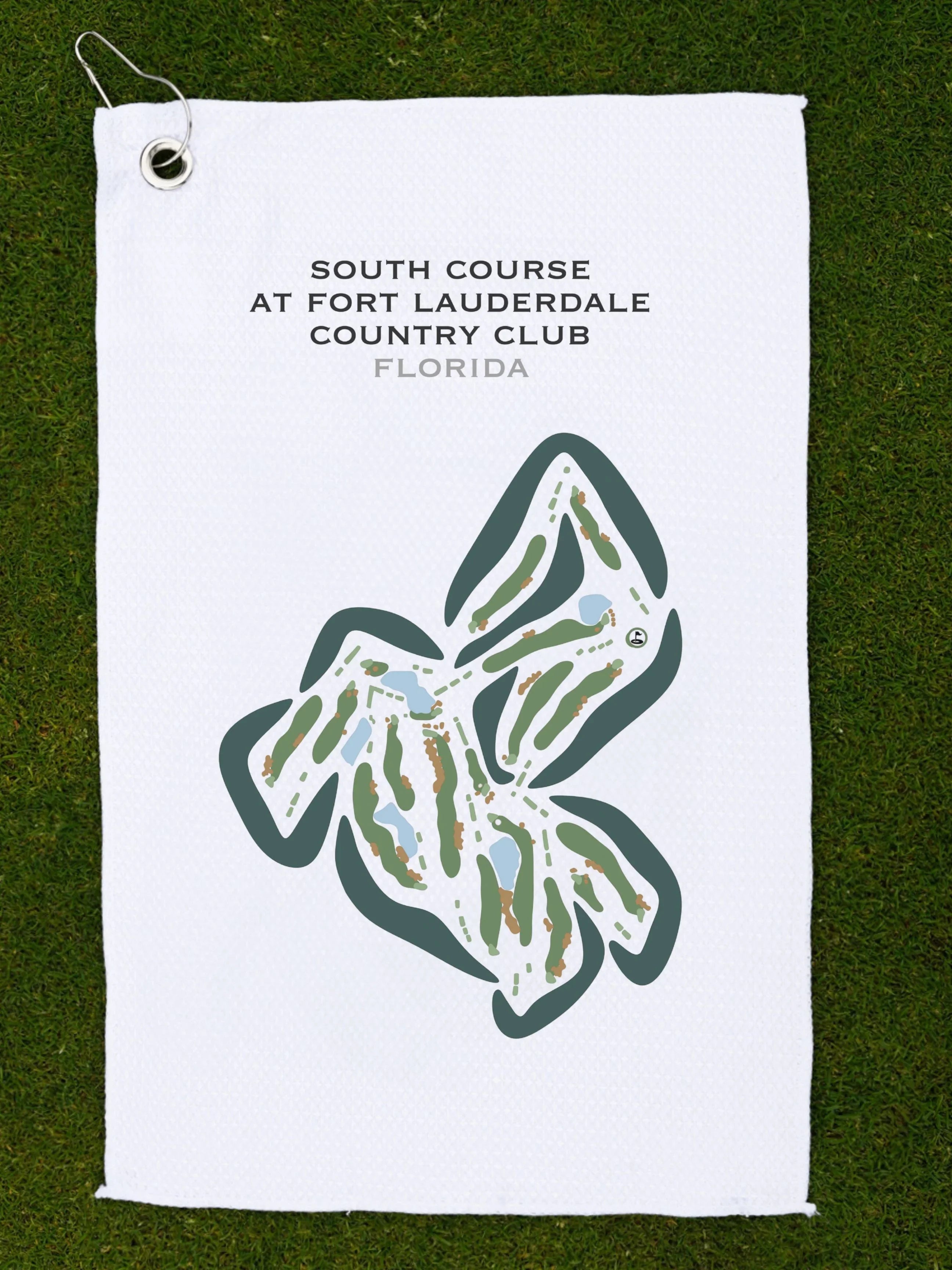 South Course at Fort Lauderdale Country Club, Florida - Printed Golf Courses