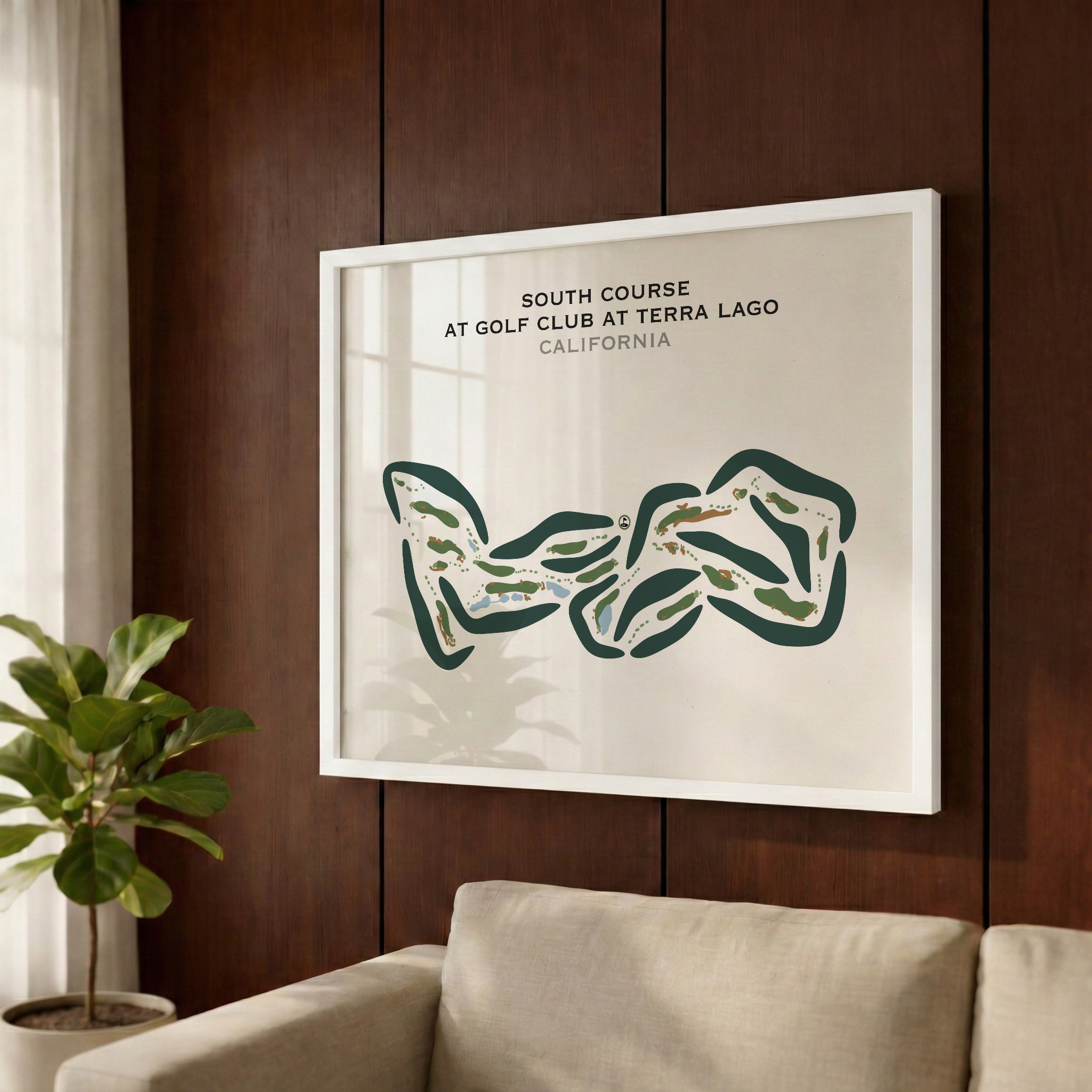South Course at Golf Club At Terra Lago, California - Printed Golf Courses