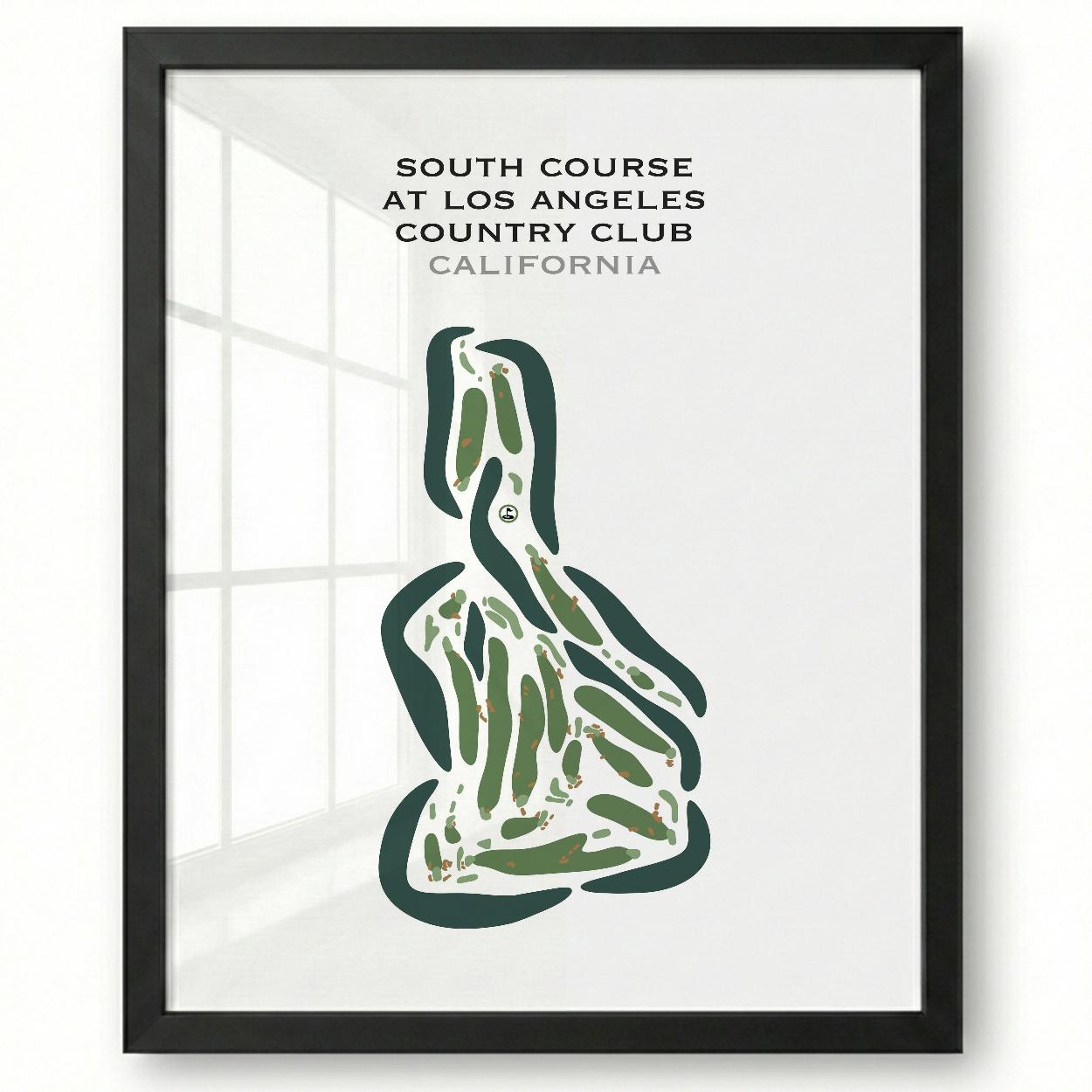 South Course at Los Angeles Country Club, California - Printed Golf Courses