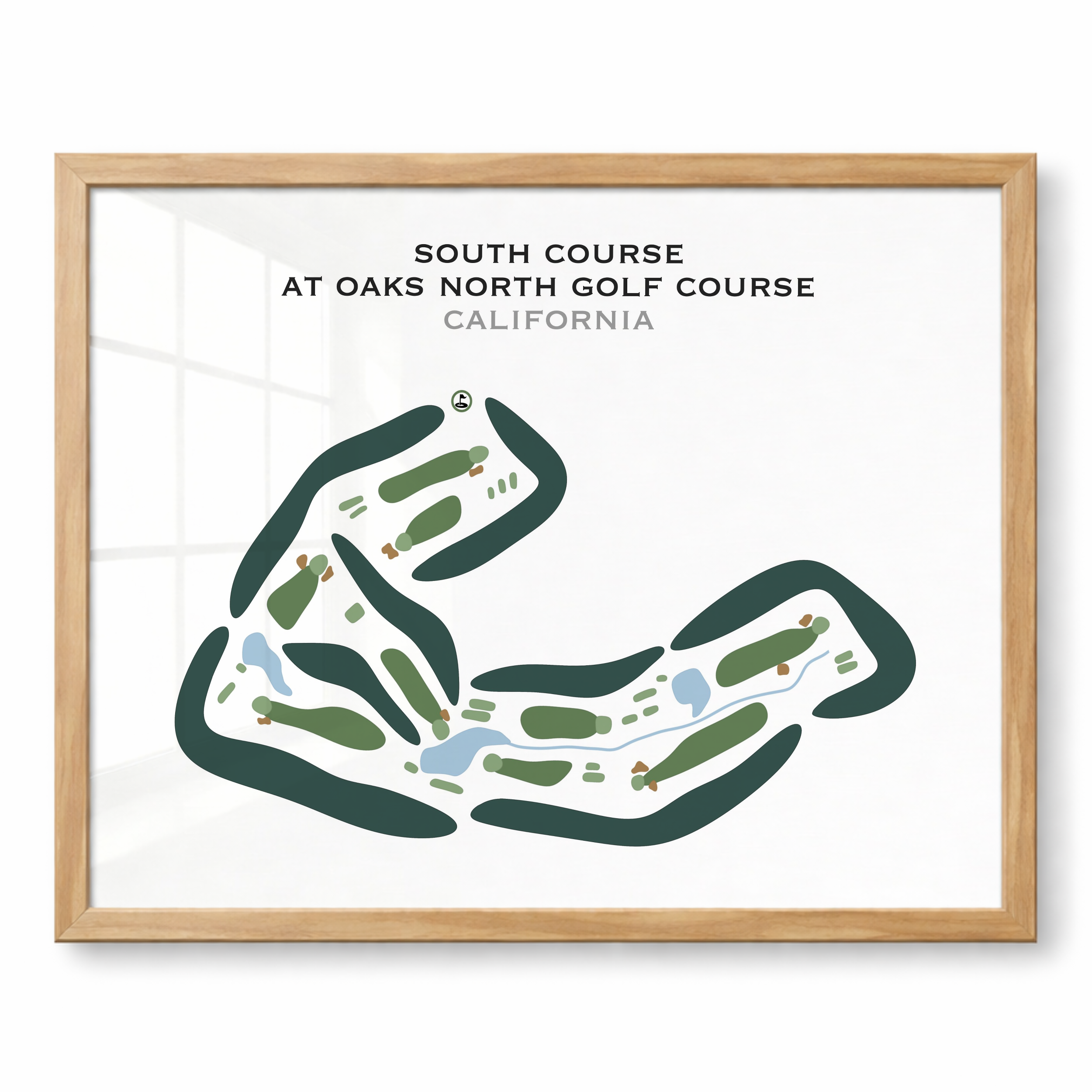 South Course at Oaks North Golf Course, California - Printed Golf Courses