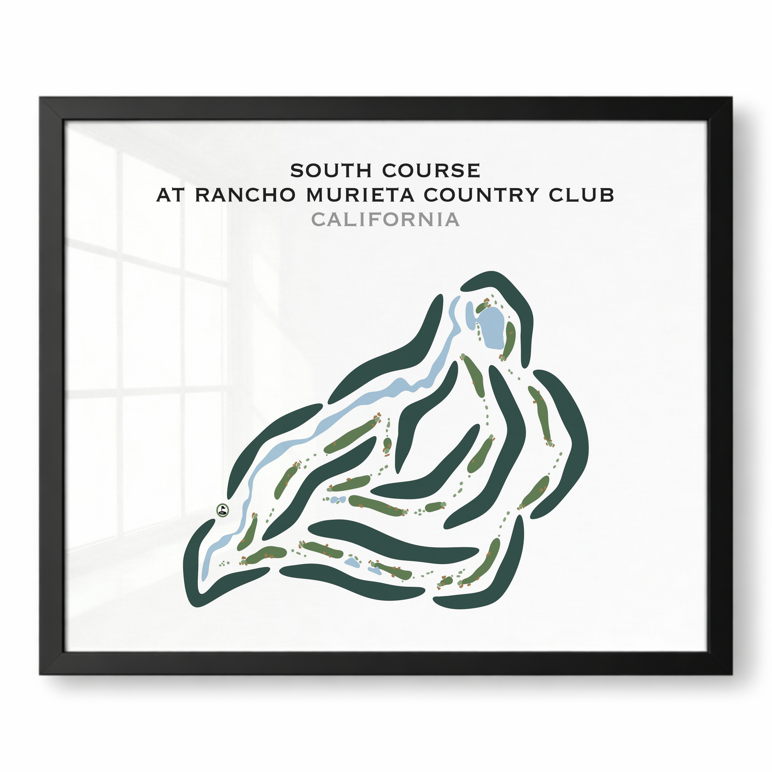 South Course at Rancho Murieta Country Club, California - Printed Golf Courses