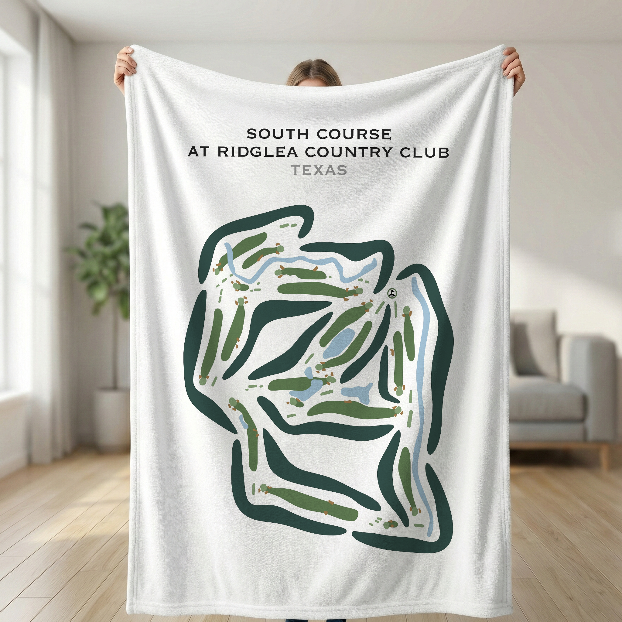 South Course at Ridglea Country Club, Texas - Printed Golf Courses