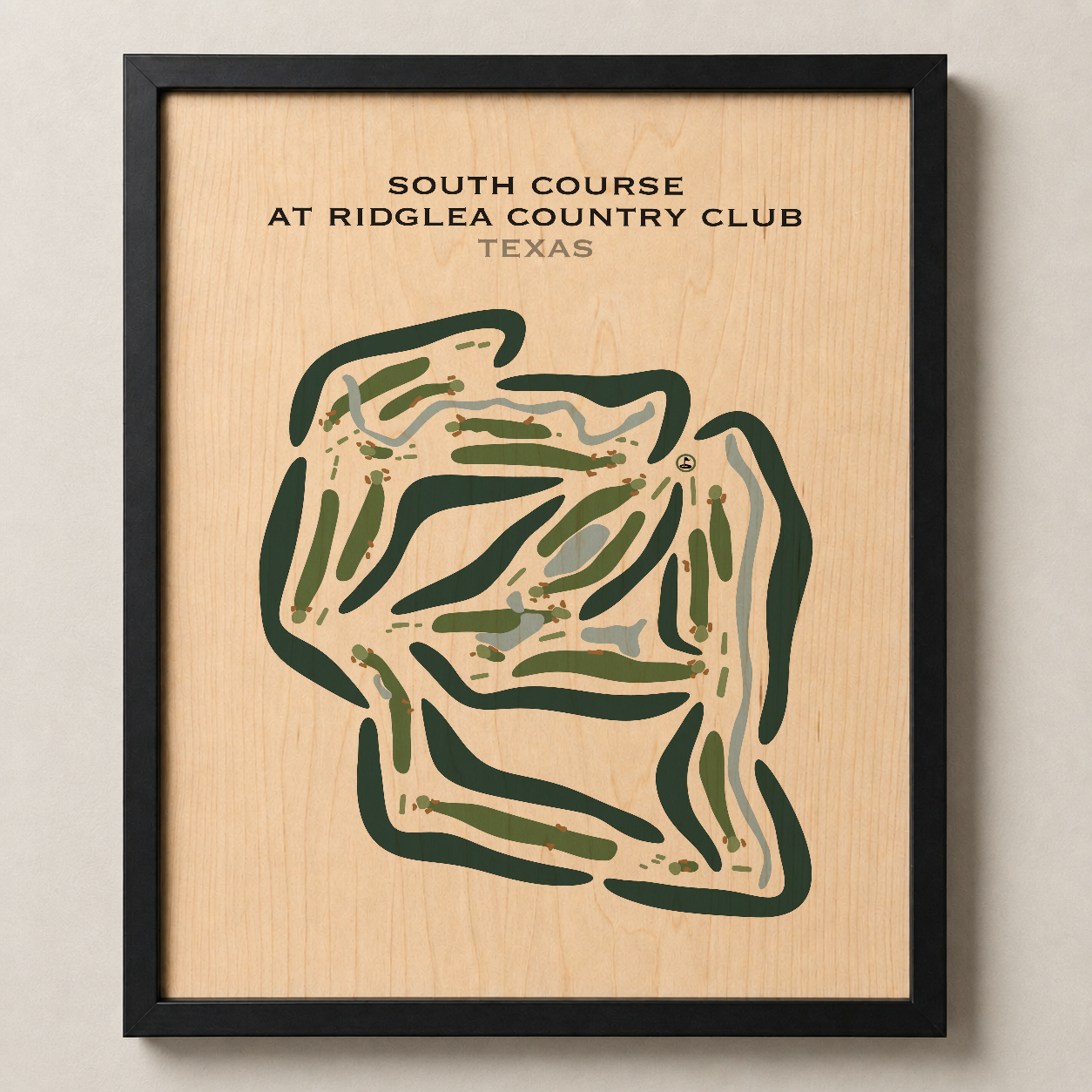 South Course at Ridglea Country Club, Texas - Printed Golf Courses