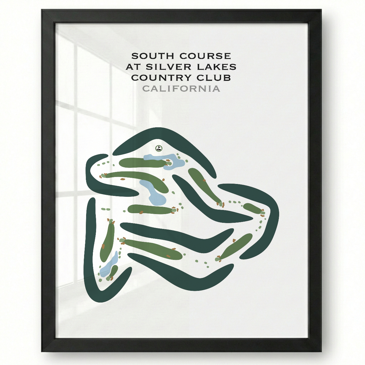 South Course at Silver Lakes Country Club, California - Printed Golf Courses