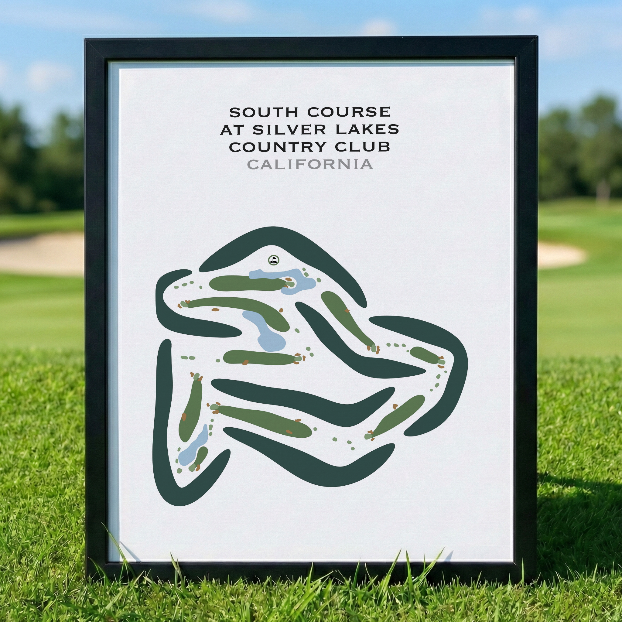 South Course at Silver Lakes Country Club, California - Printed Golf Courses