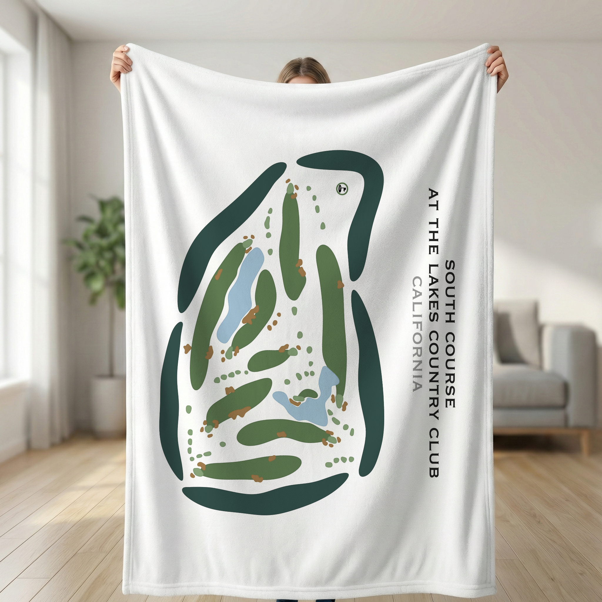 South Course at Lakes Country Club, California - Printed Golf Courses