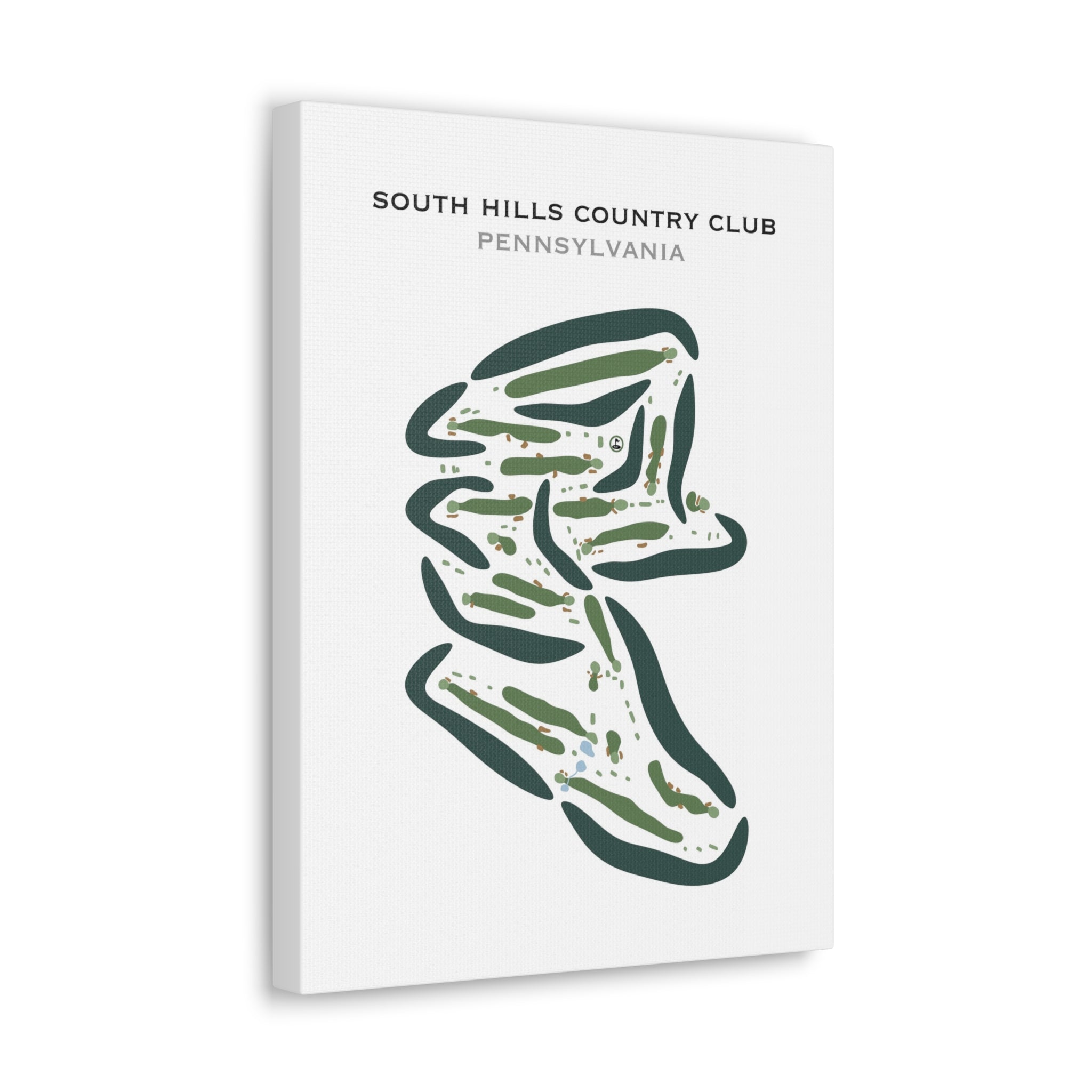 South Hills Country Club, Pennsylvania - Printed Golf Course