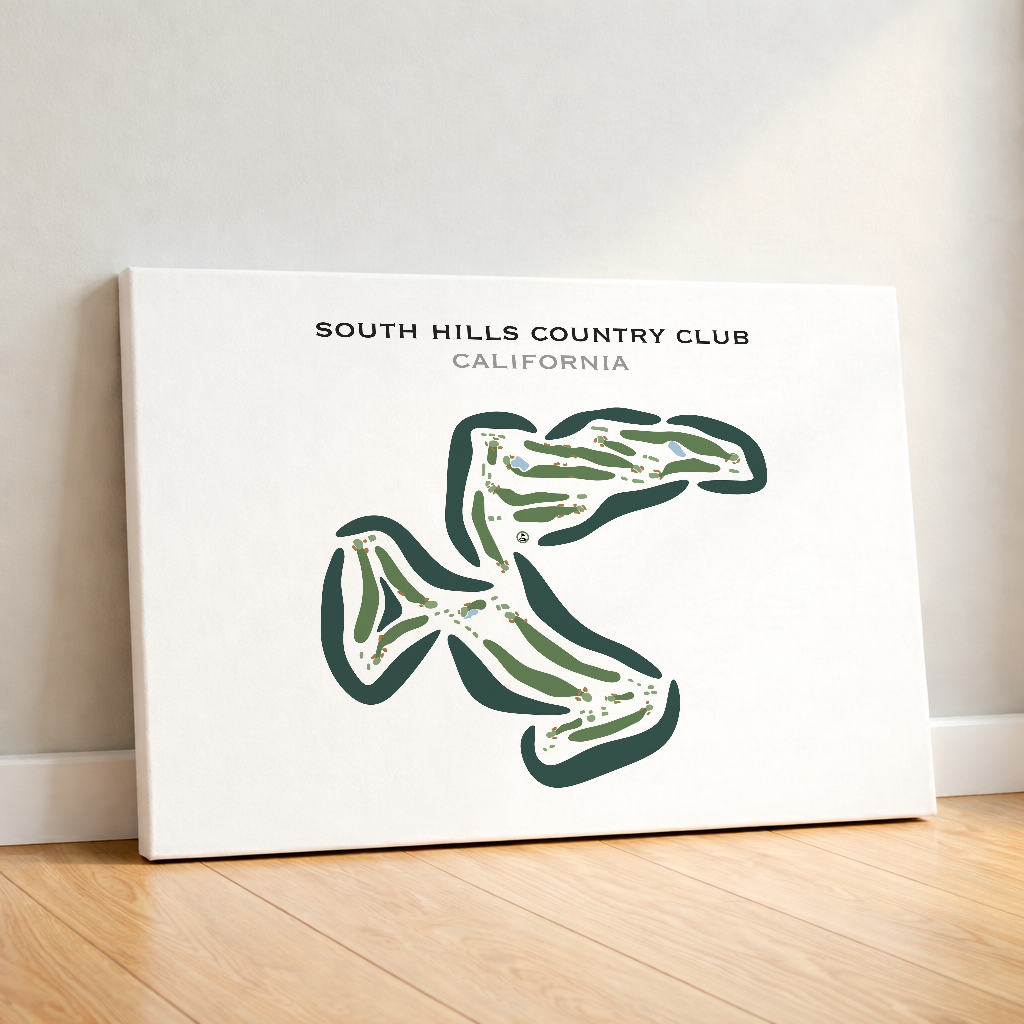 South Hills Country Club, California - Printed Golf Courses