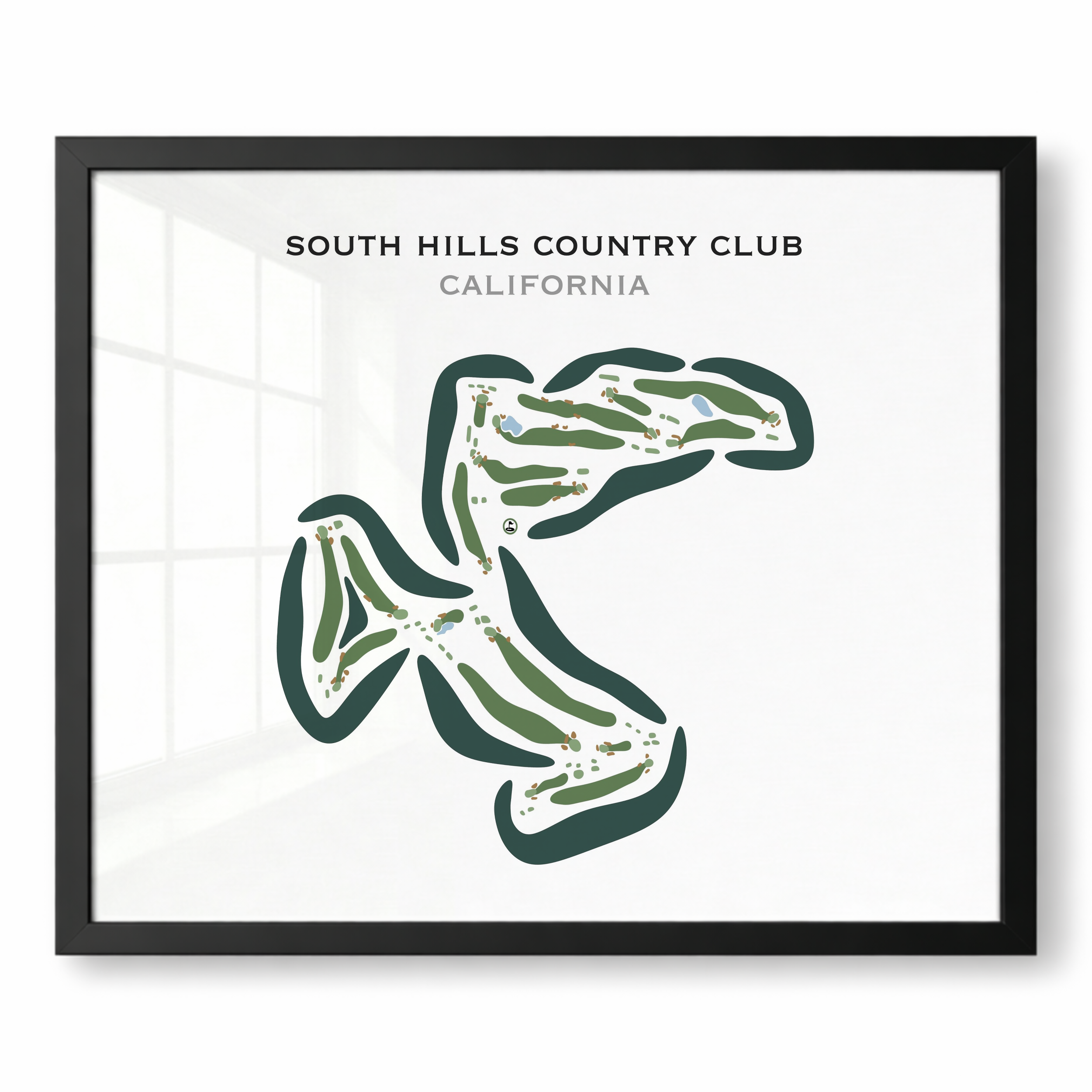 South Hills Country Club, California - Printed Golf Courses