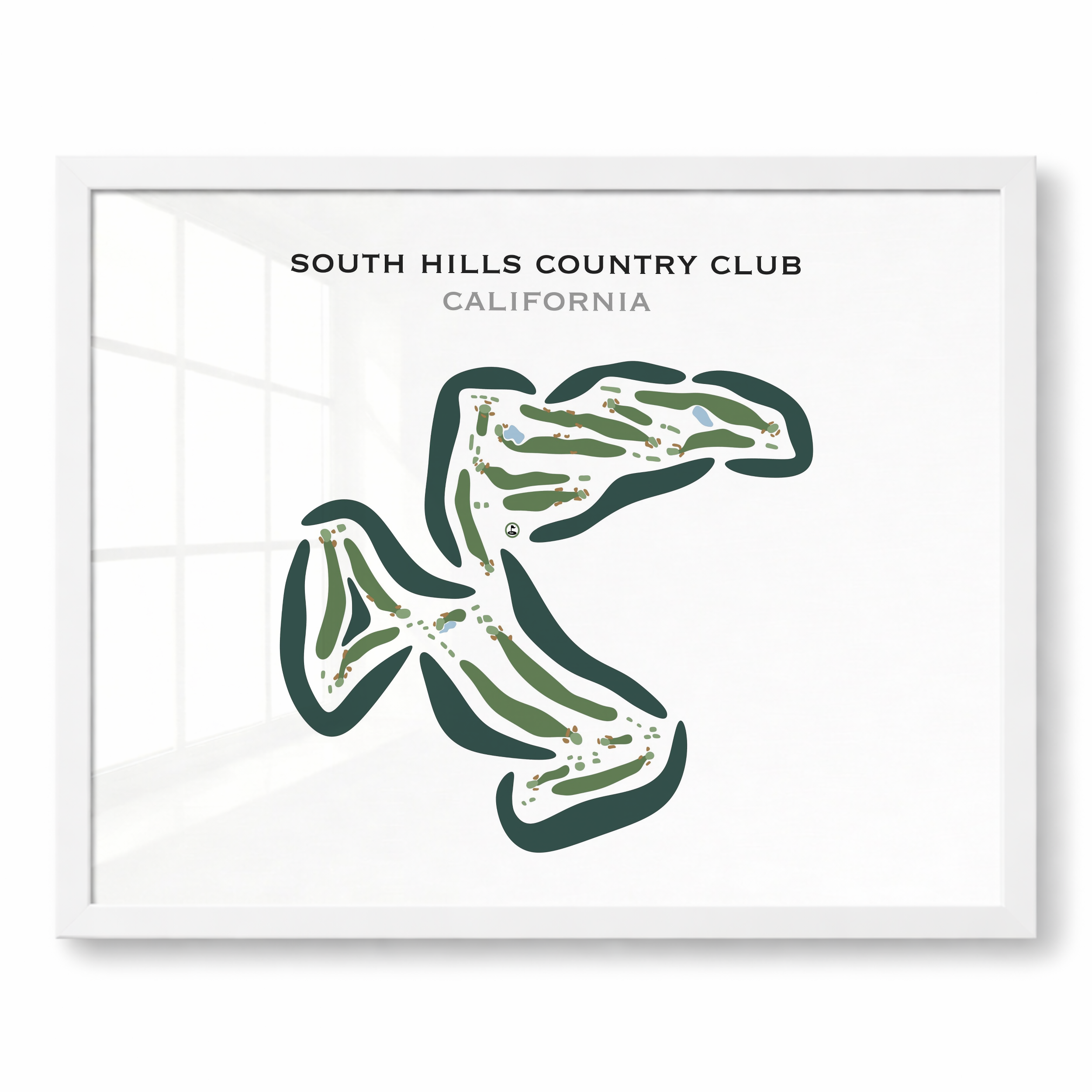South Hills Country Club, California - Printed Golf Courses