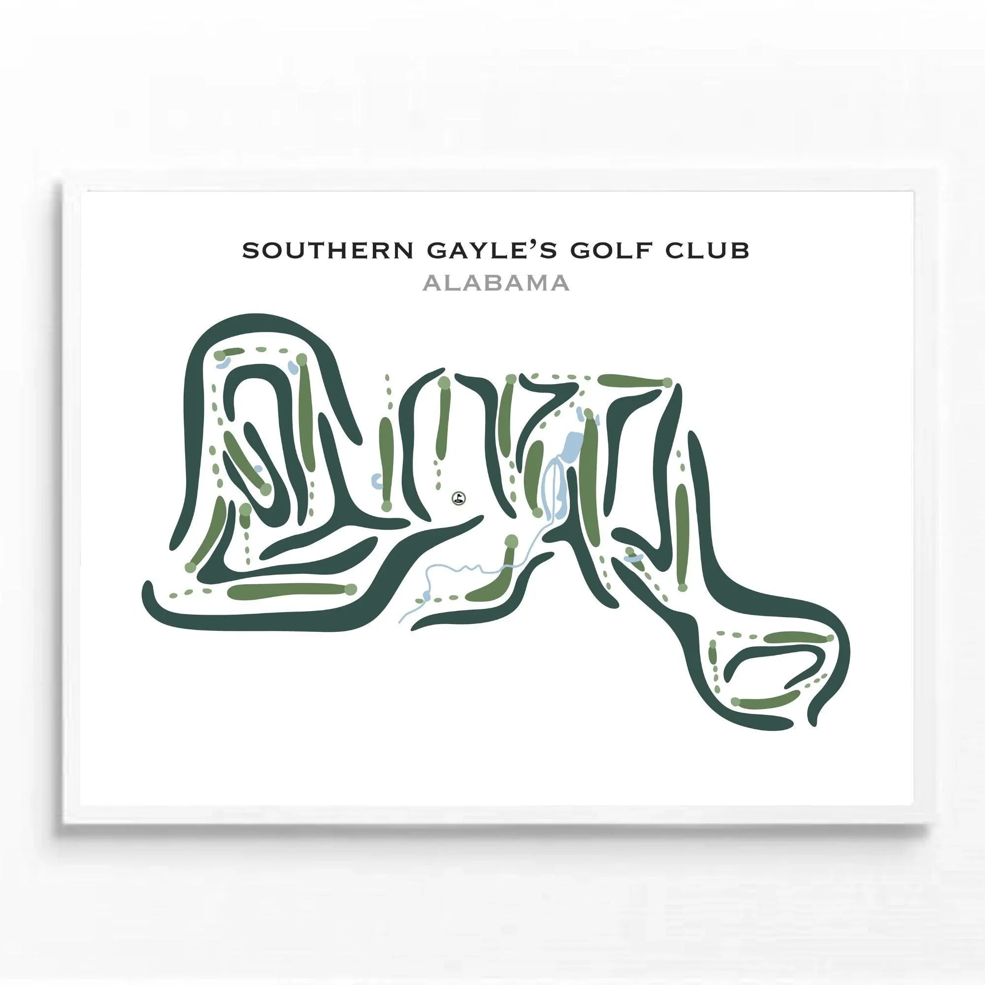Southern Gayle's Golf Club, Alabama - Printed Golf Courses