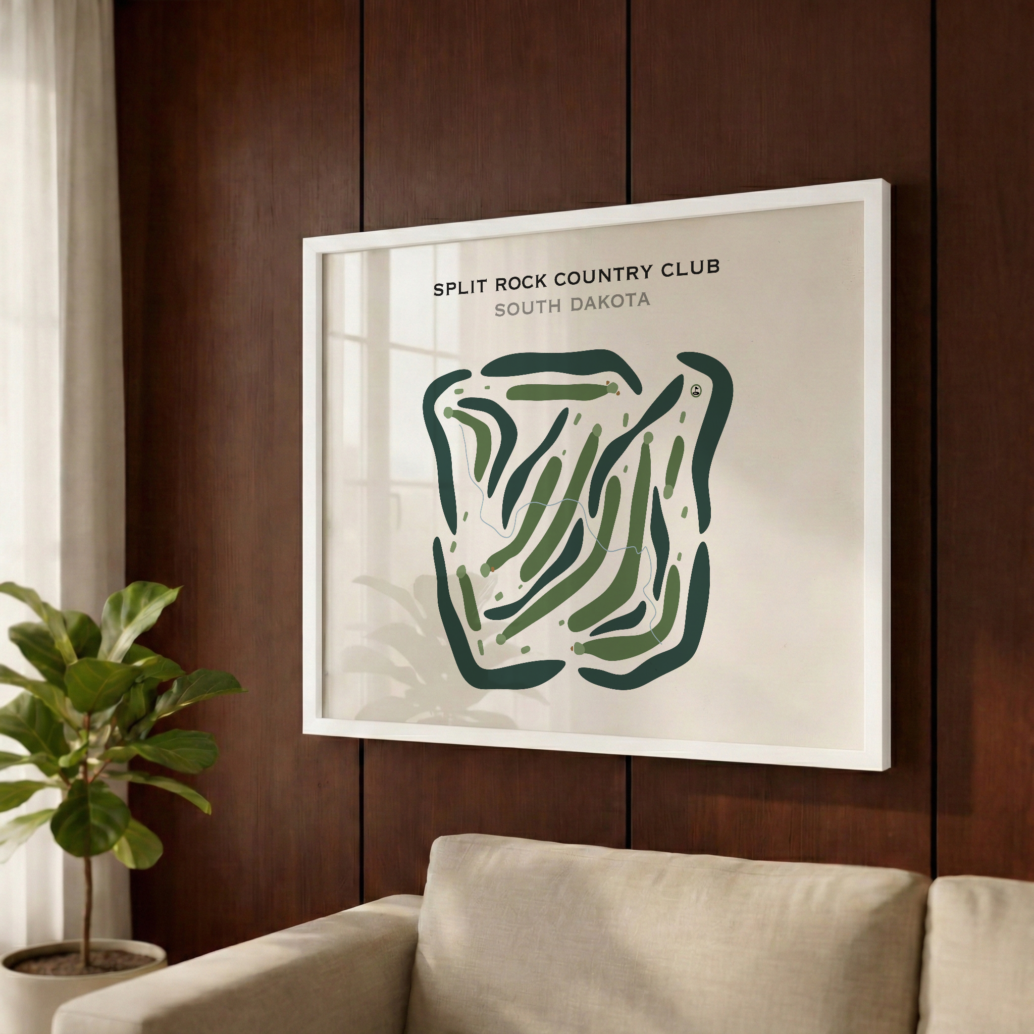 Split Rock Country Club, South Dakota - Printed Golf Courses