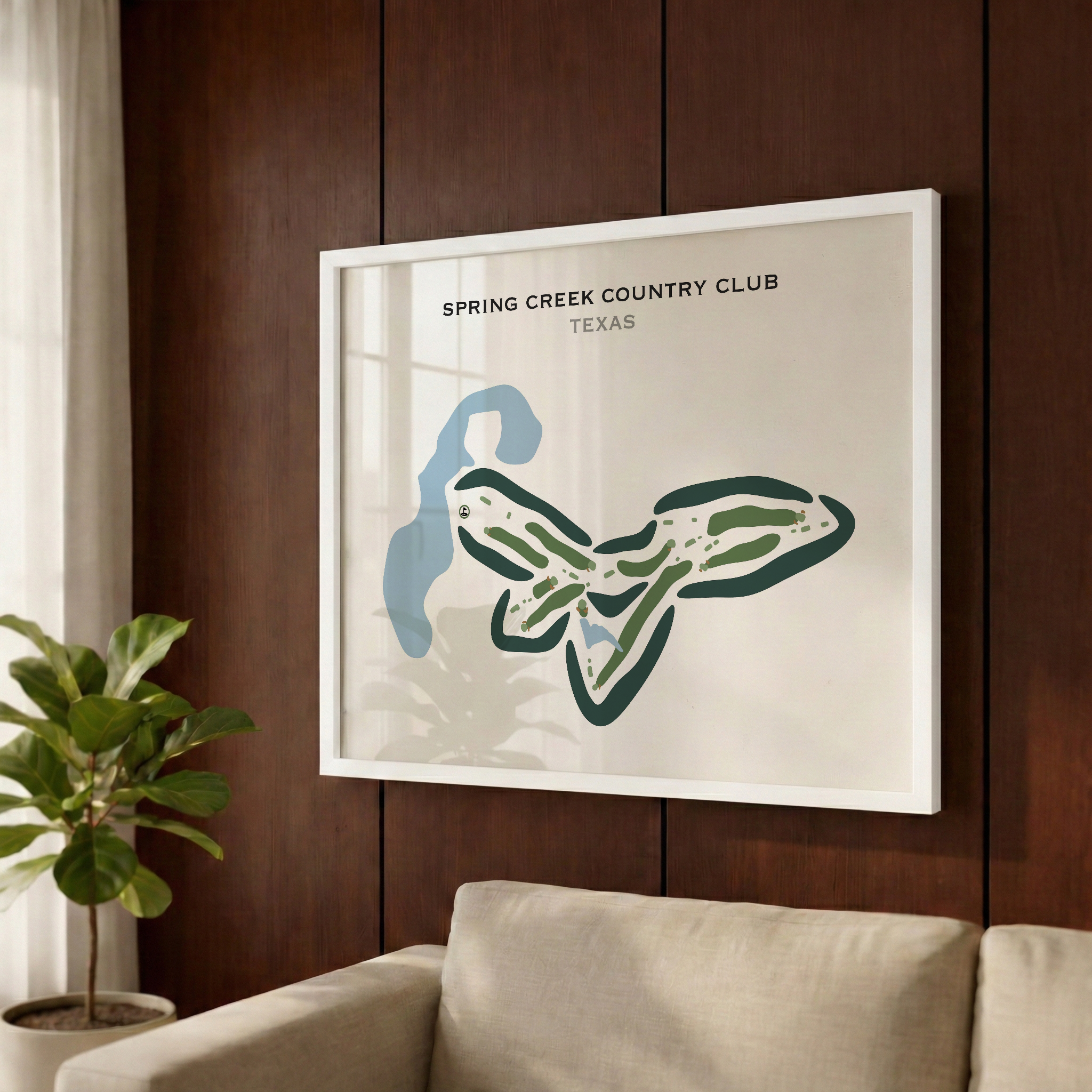 Spring Creek Country Club, Texas - Printed Golf Courses