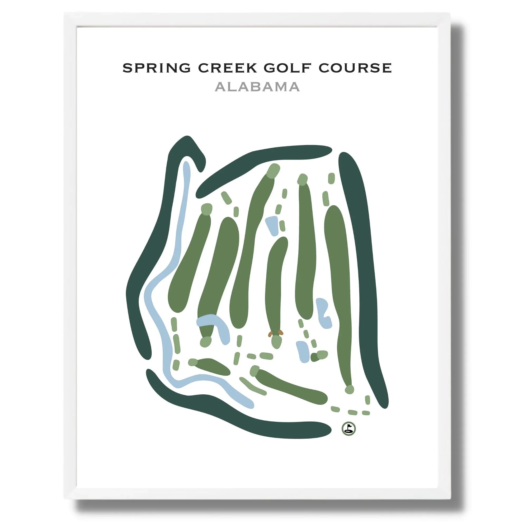 Spring Creek Golf Course, Alabama - Printed Golf Courses