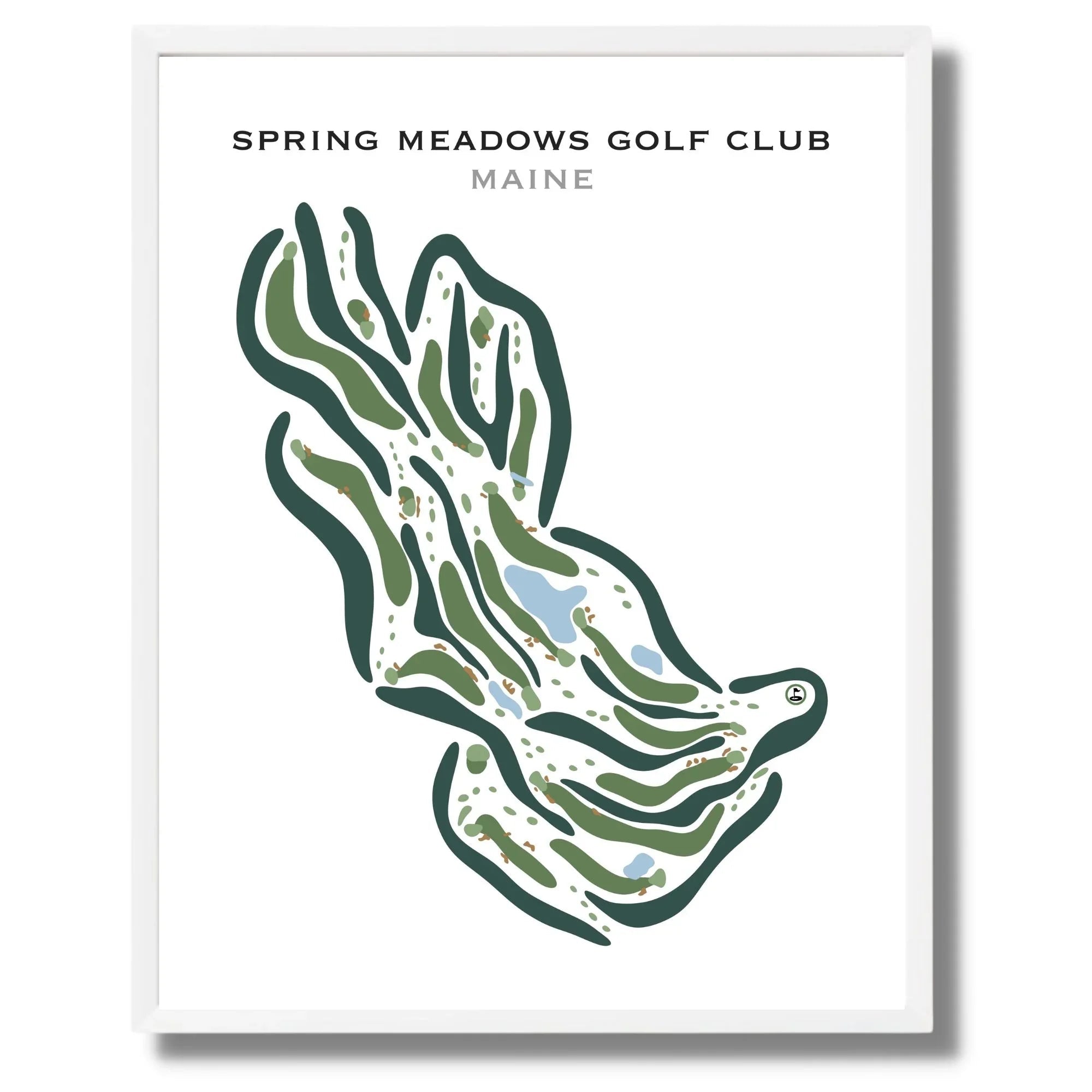 Spring Meadows Golf Club, Maine - Printed Golf Courses