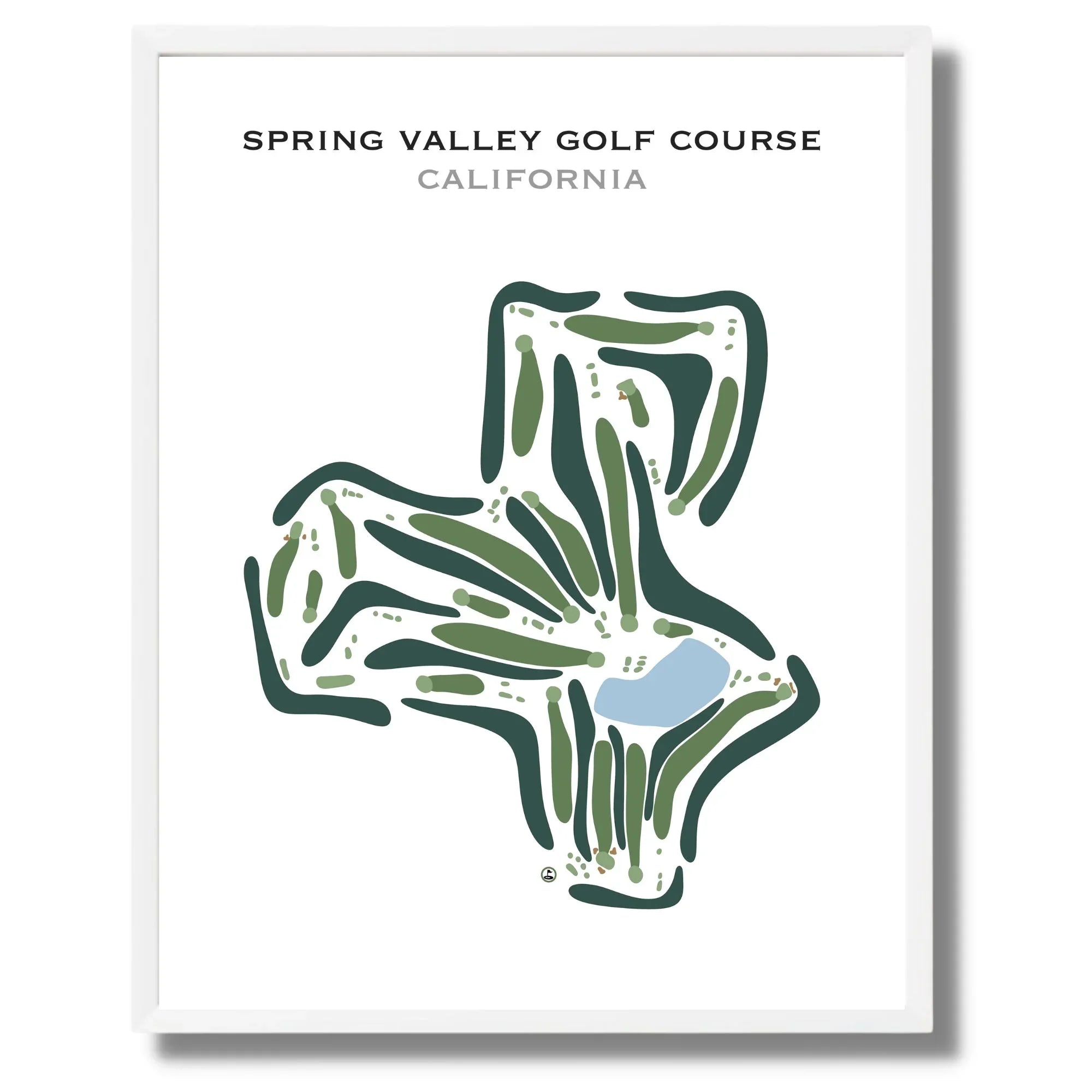 Spring Valley Golf Course, California - Printed Golf Course
