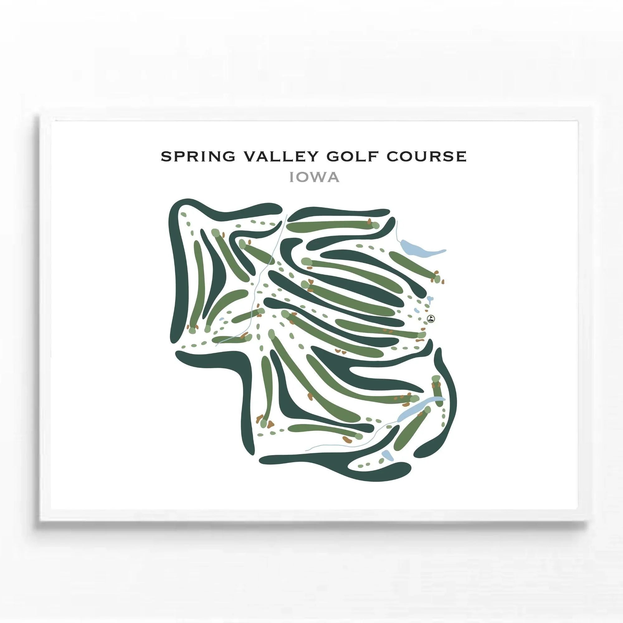 Spring Valley Golf Course, Iowa - Printed Golf Courses