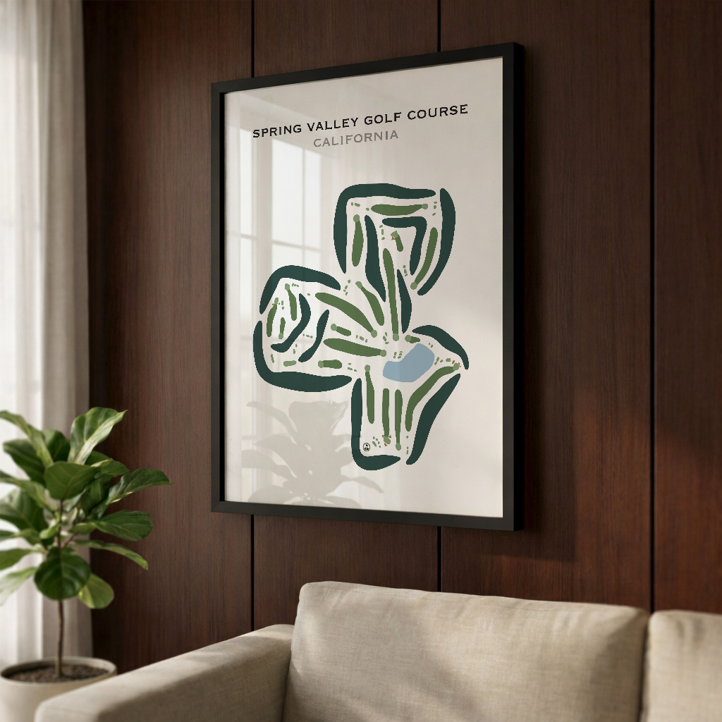 Spring Valley Golf Course, California - Printed Golf Courses