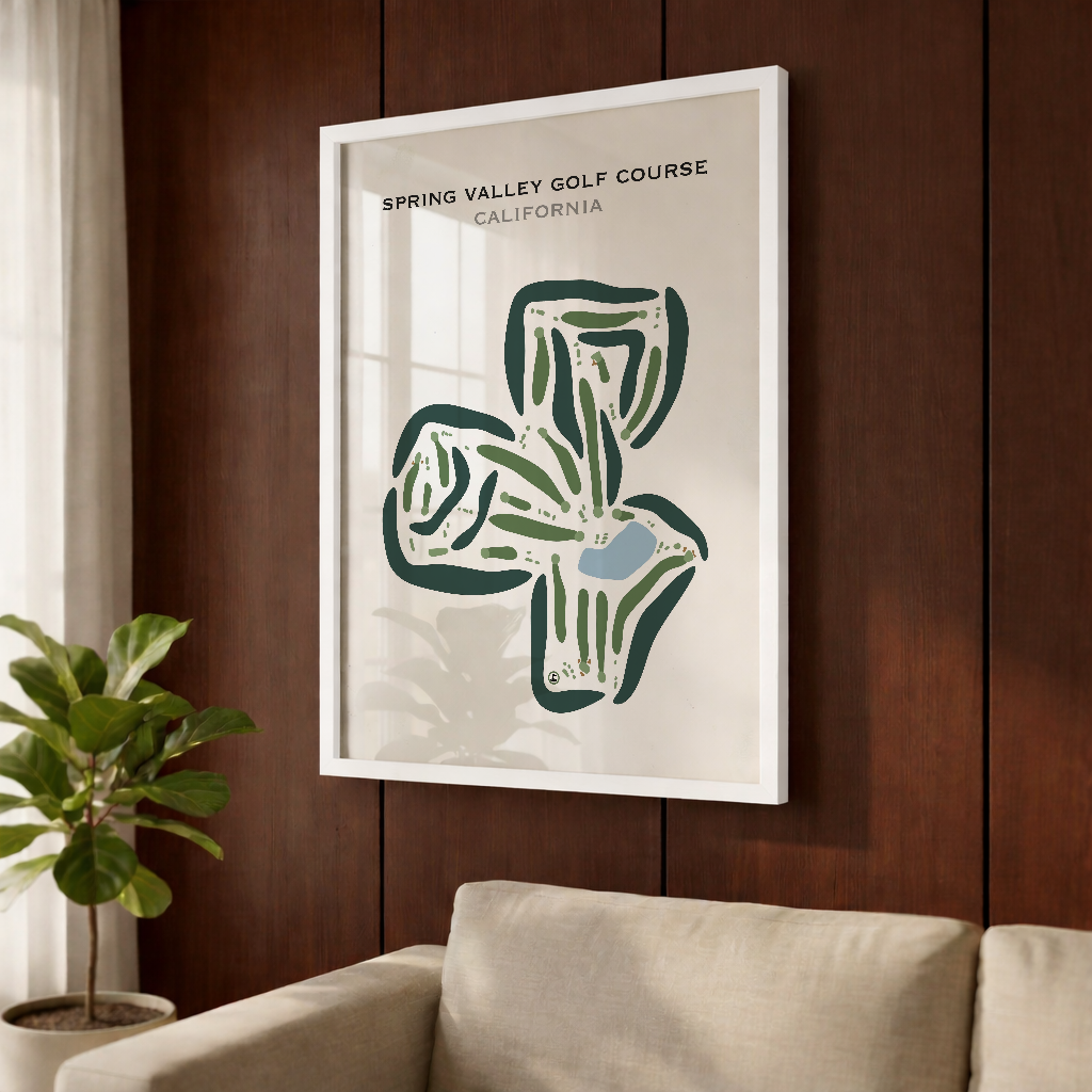 Spring Valley Golf Course, California - Printed Golf Courses