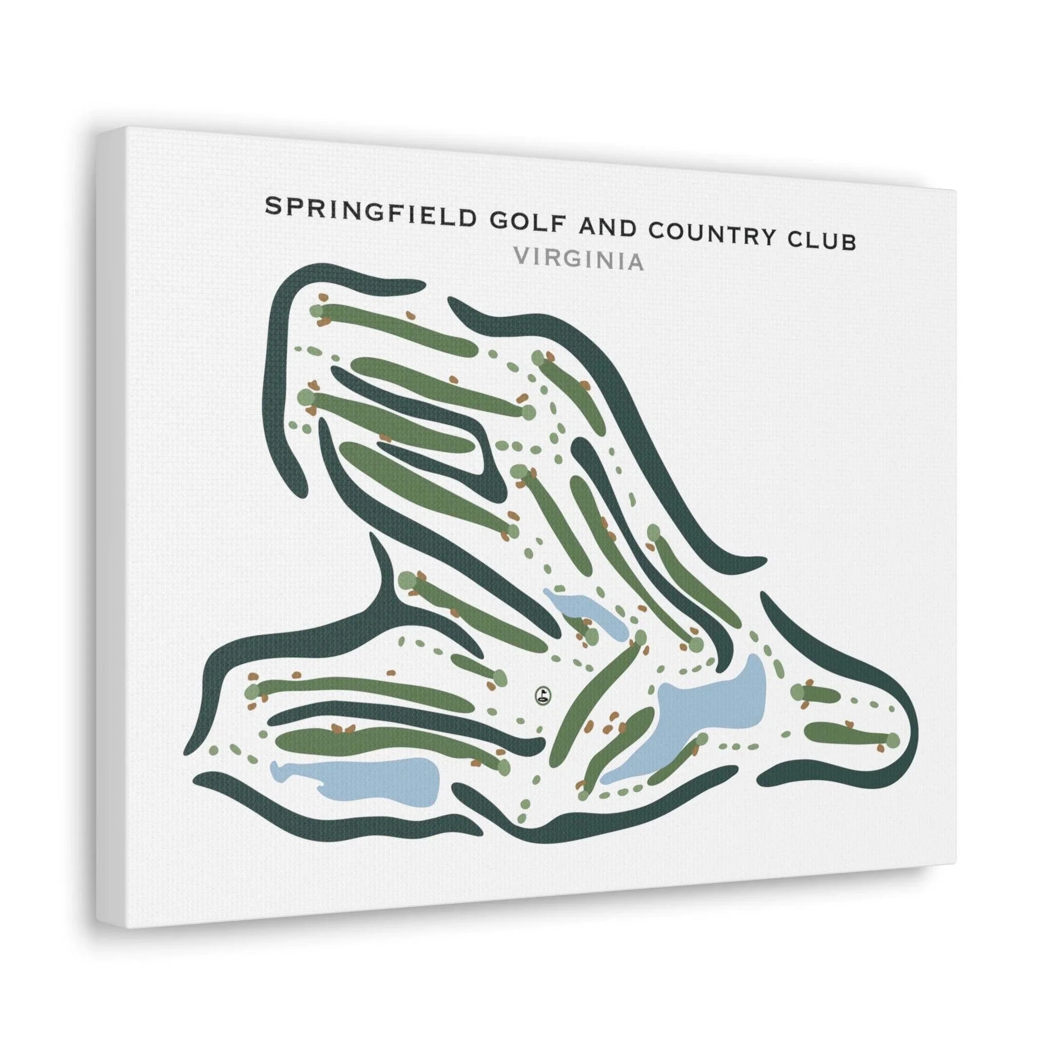 Springfield Golf & Country Club, Virginia - Printed Golf Courses