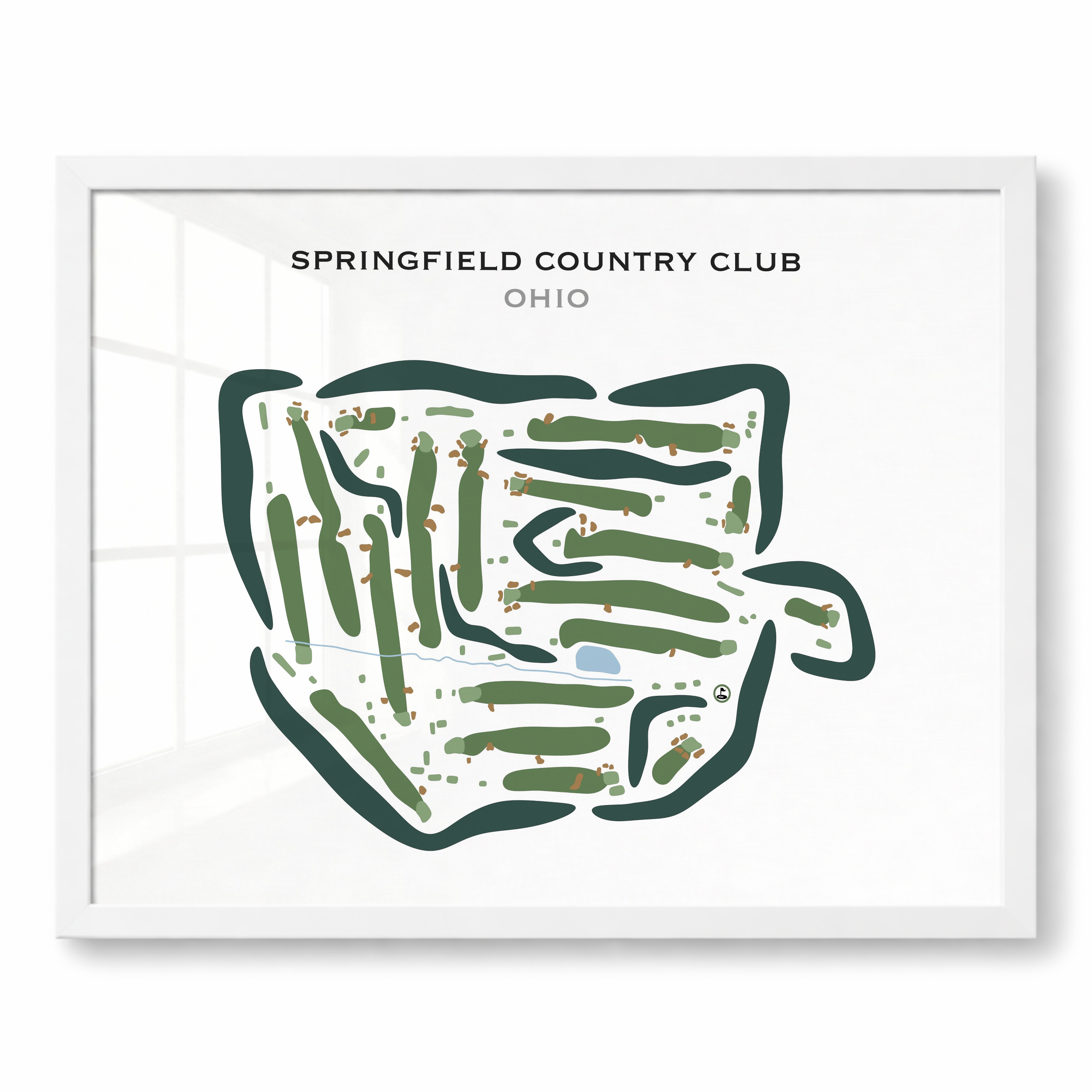 Springfield Country Club, Ohio - Printed Golf Courses