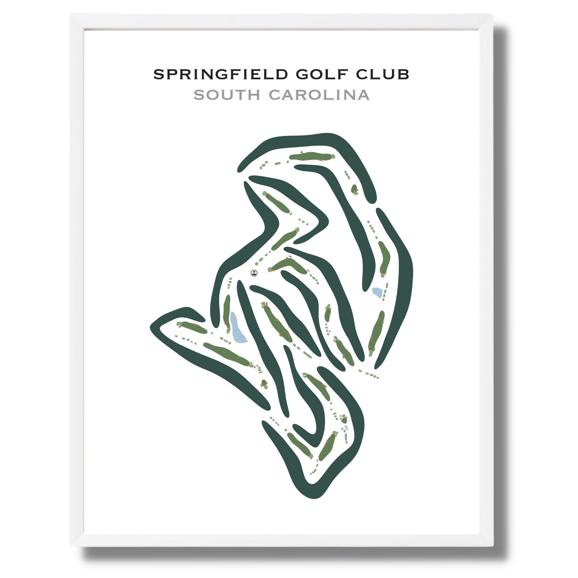 Springfield Golf Club, South Carolina - Printed Golf Courses