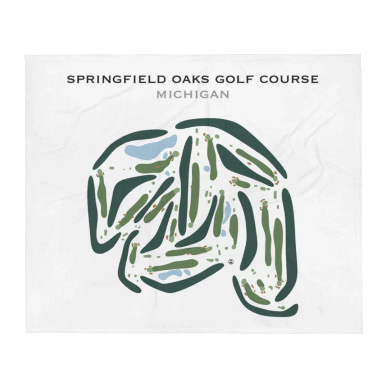 Springfield Oaks Golf Course, Michigan - Printed Golf Courses