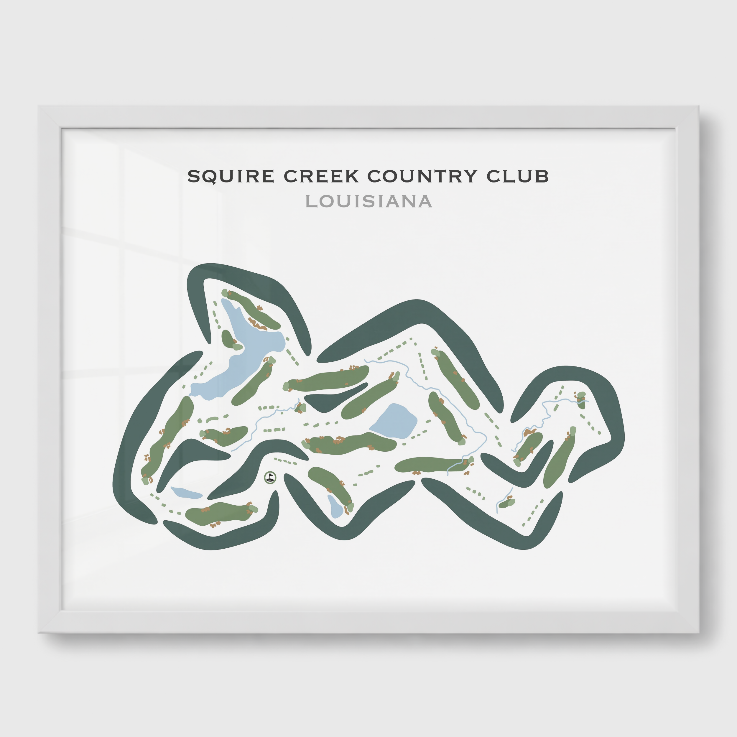 Squire Creek Country Club, Louisiana - Printed Golf Courses