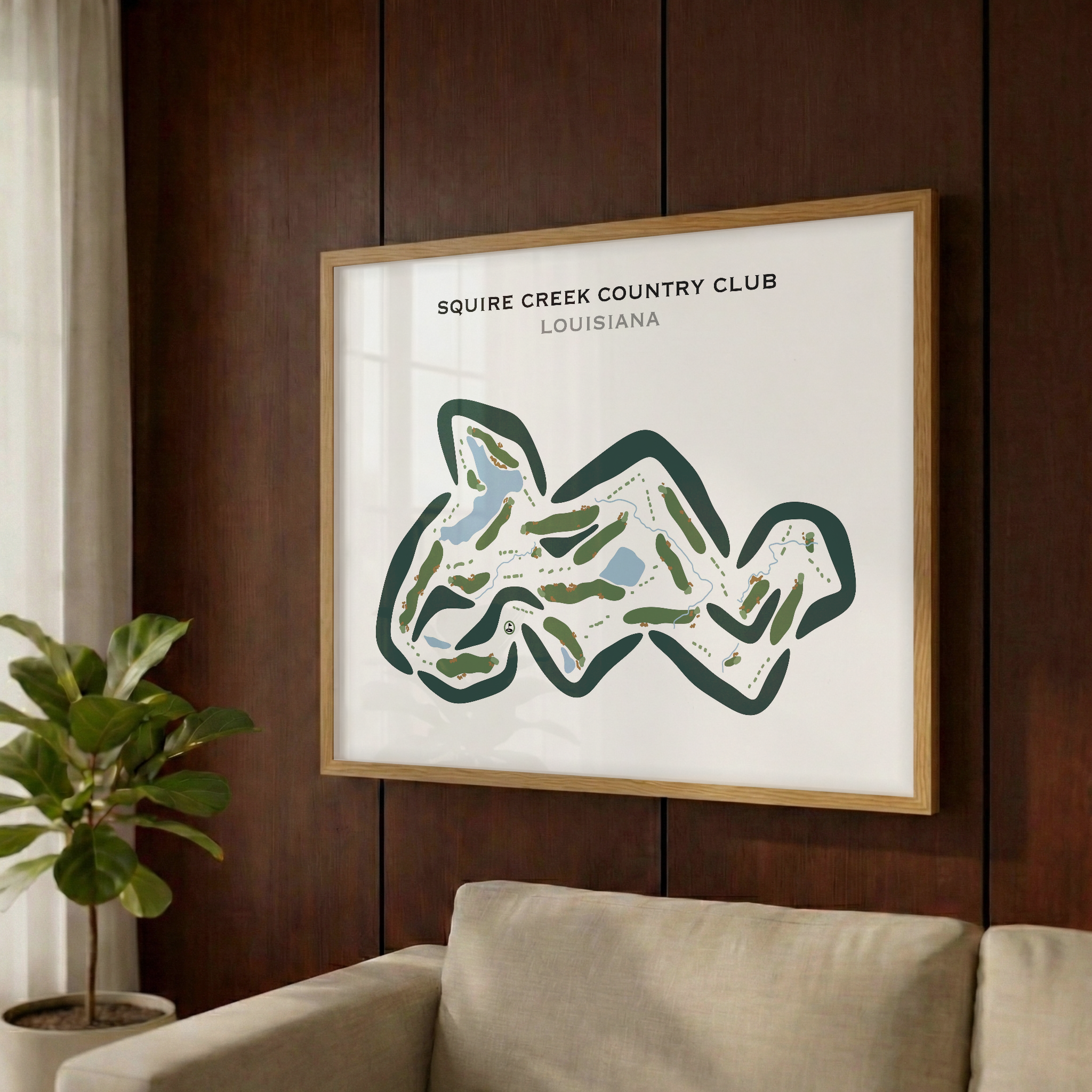 Squire Creek Country Club, Louisiana - Printed Golf Courses