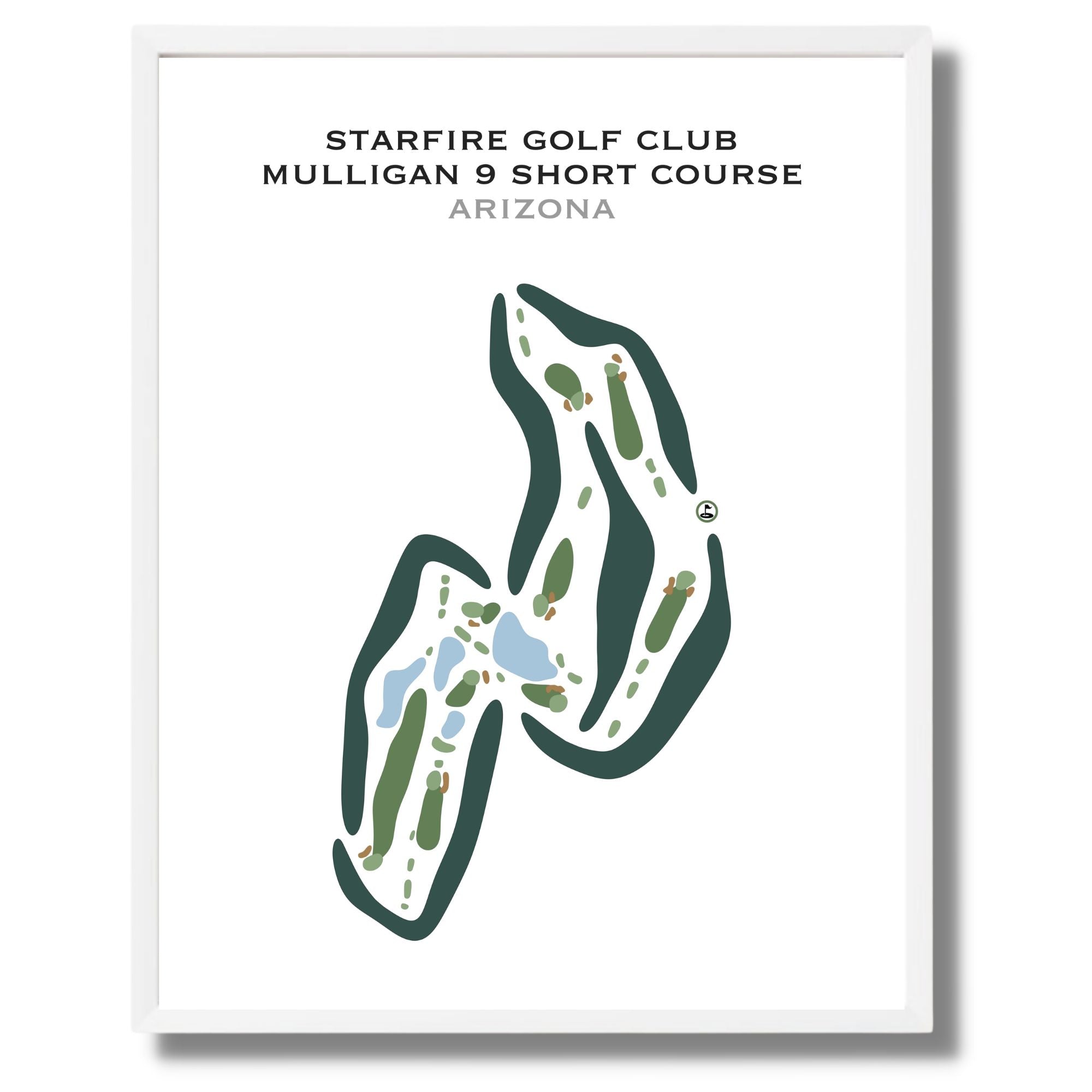 Starfire Golf Club - The Mulligan 9 Short Course, Arizona - Printed Golf Courses