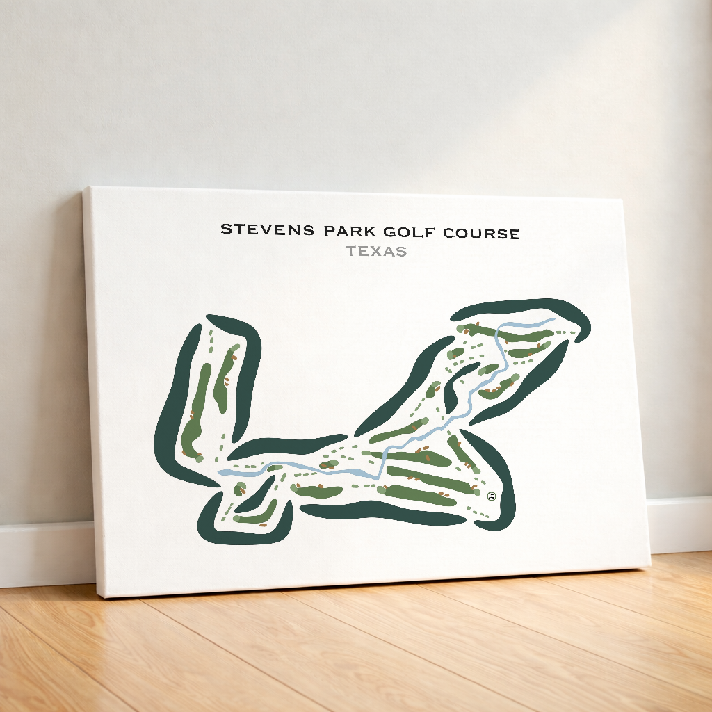 Stevens Park Golf Course, Texas - Printed Golf Courses