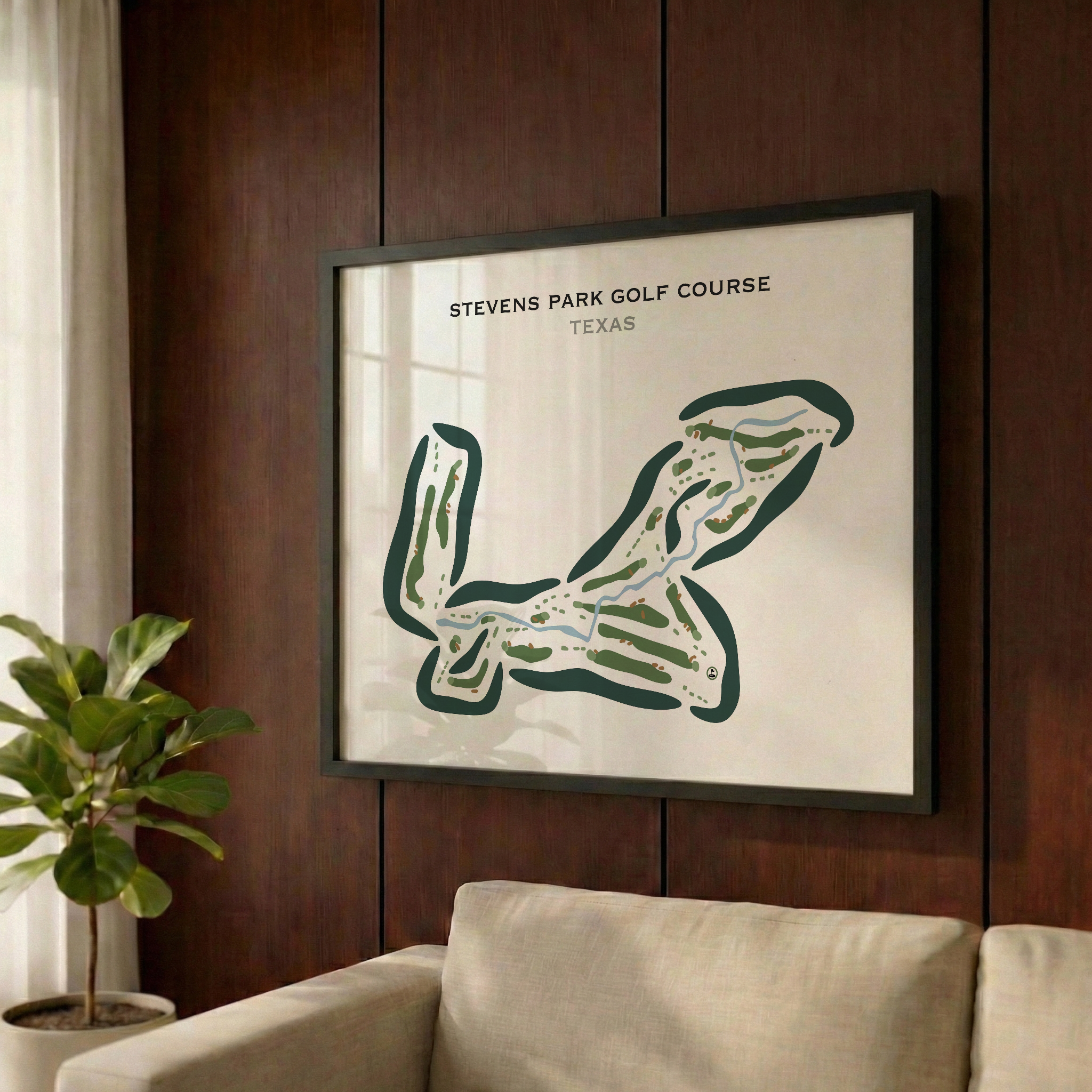 Stevens Park Golf Course, Texas - Printed Golf Courses