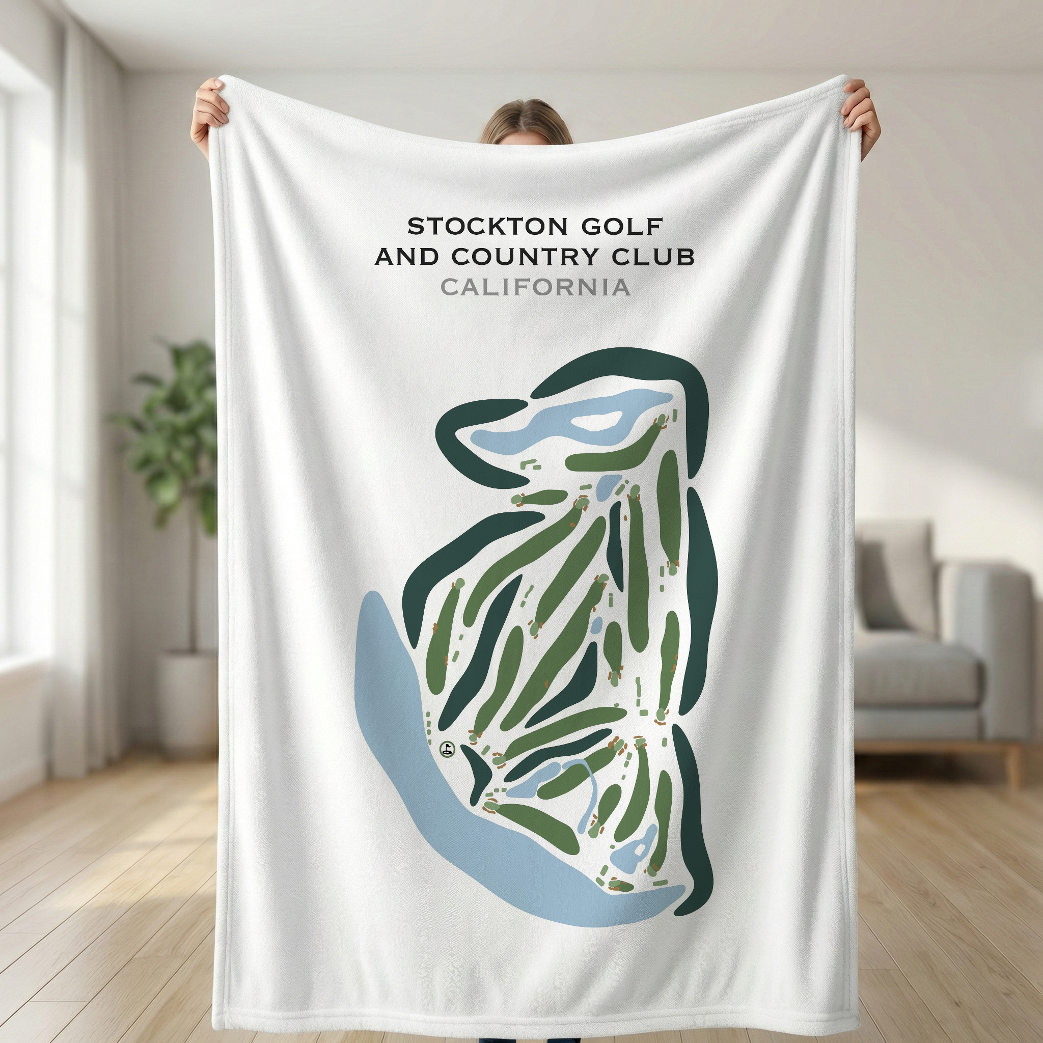 Stockton Golf & Country Club, California - Printed Golf Courses