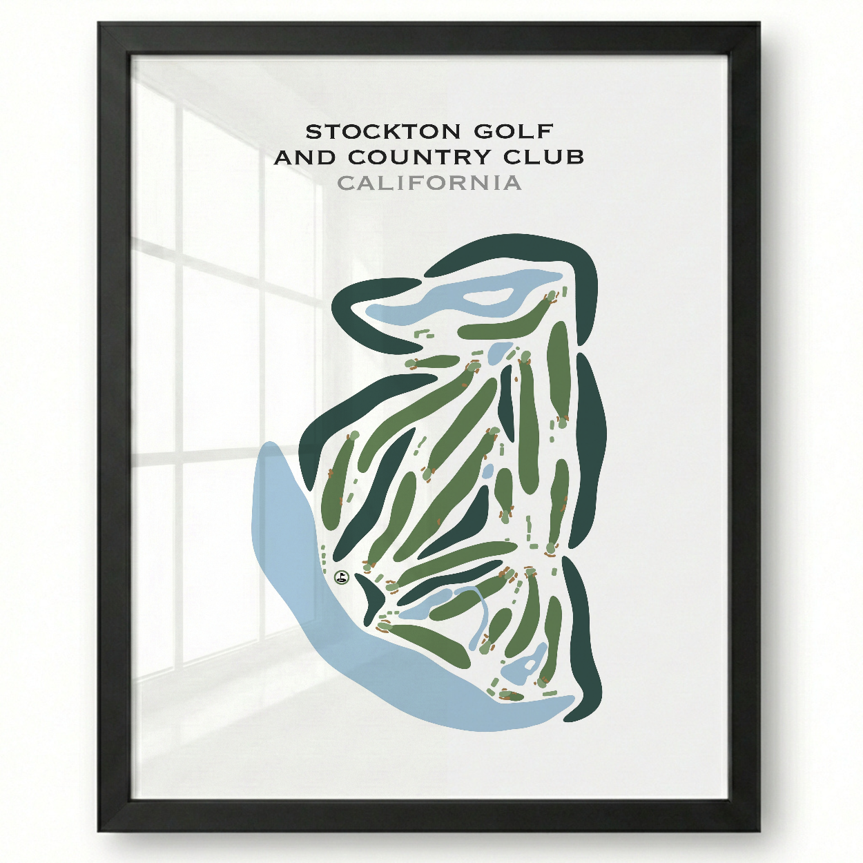 Stockton Golf & Country Club, California - Printed Golf Courses
