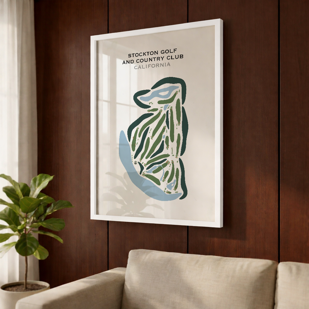 Stockton Golf & Country Club, California - Printed Golf Courses