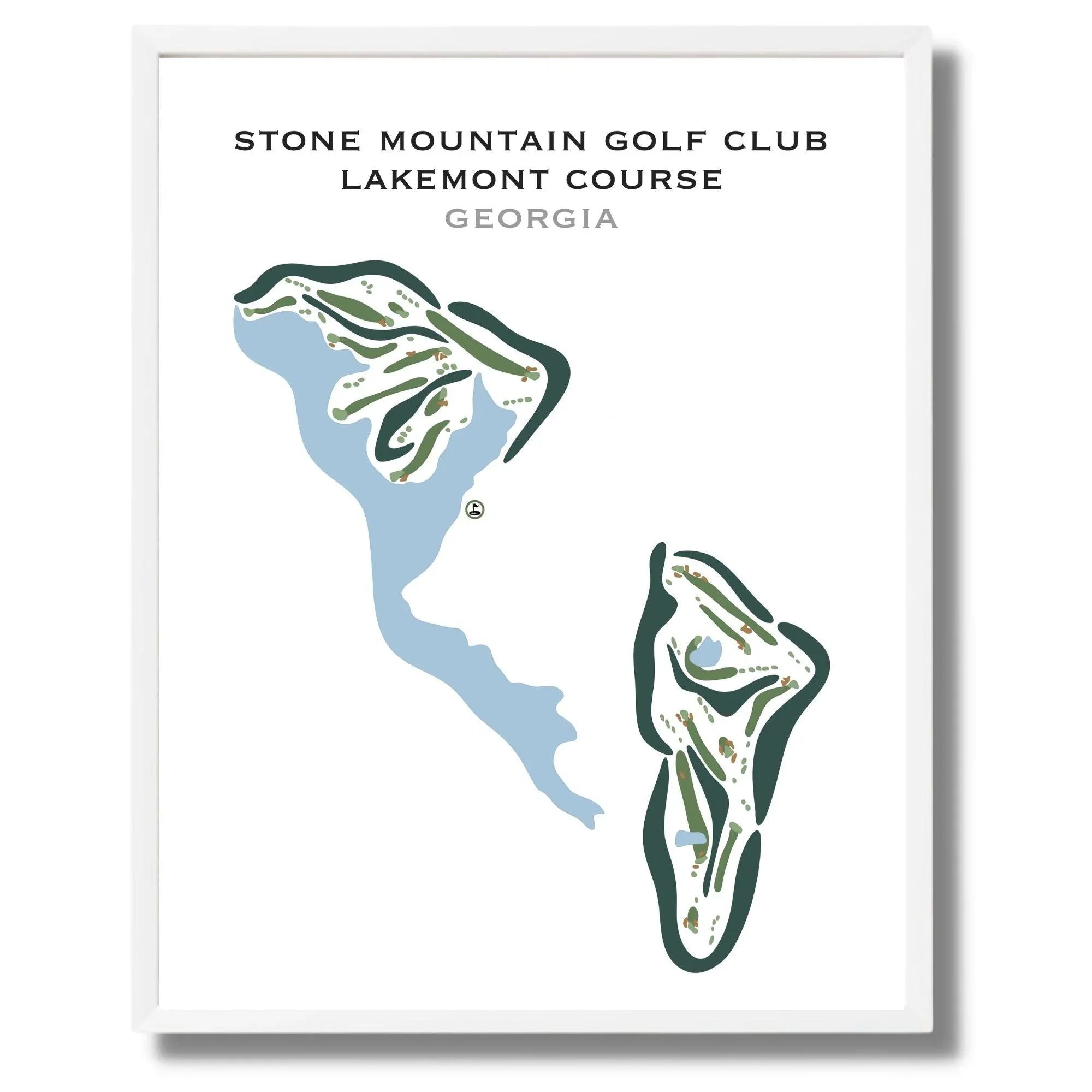 Stone Mountain Golf Club, Lakemont Course, Georgia - Printed Golf Courses