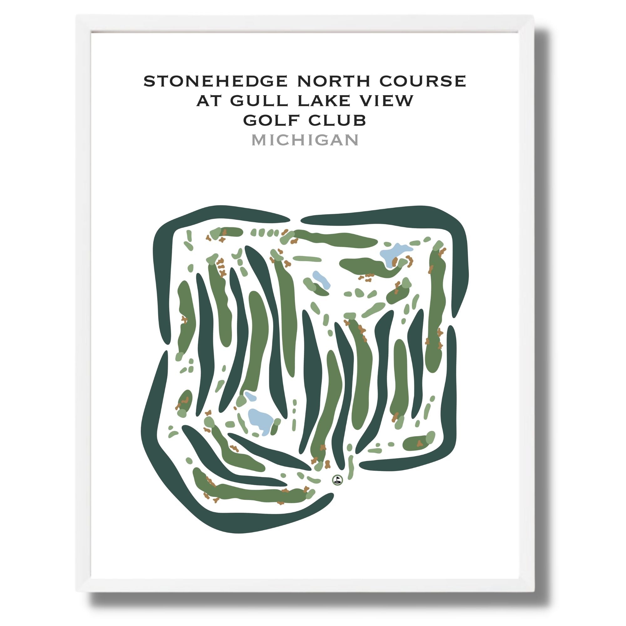 Stonehedge North Course at Gull Lake View Golf Club, Michigan - Printed Golf Courses