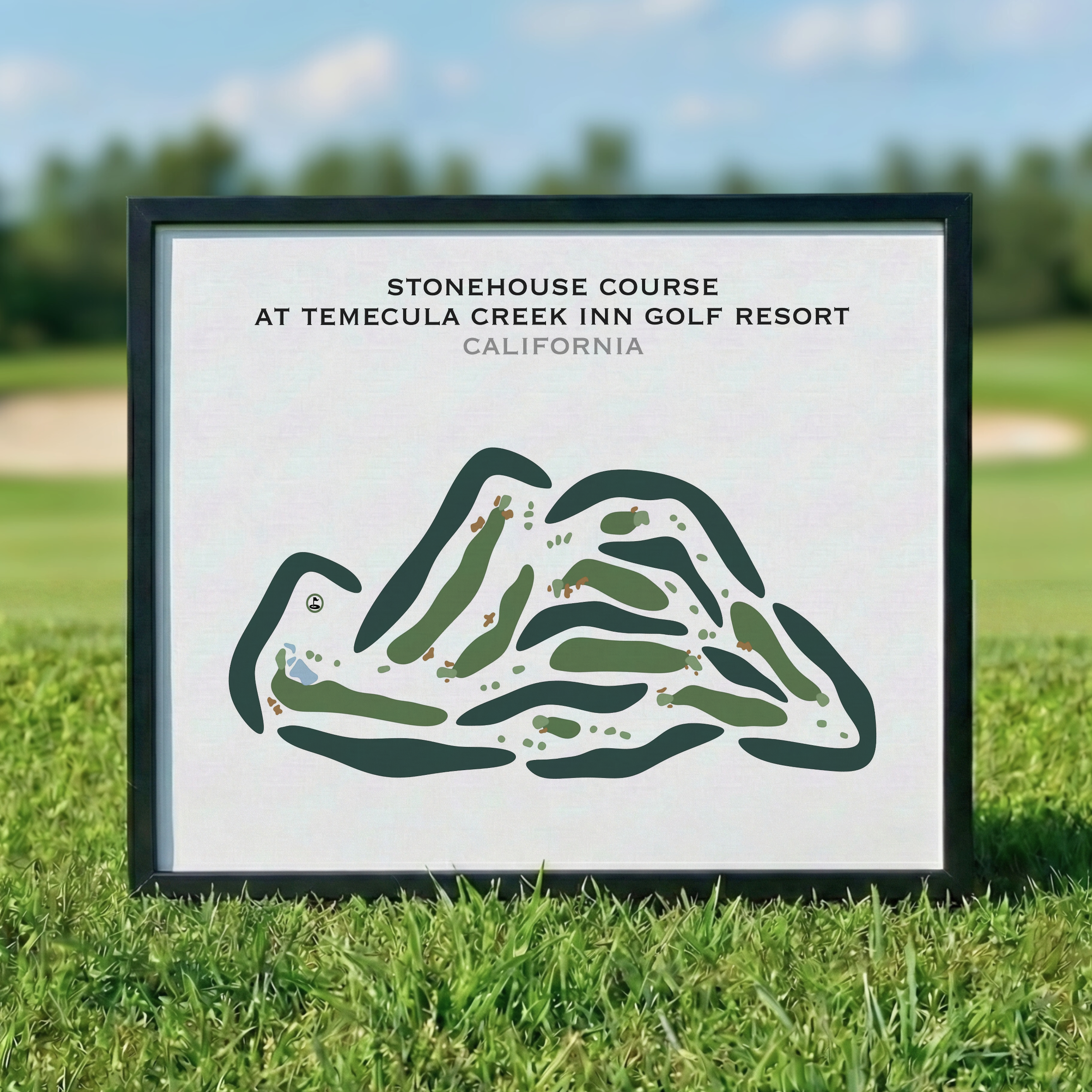 Stonehouse Course at Temecula Creek Inn Golf Resort, California - Printed Golf Courses